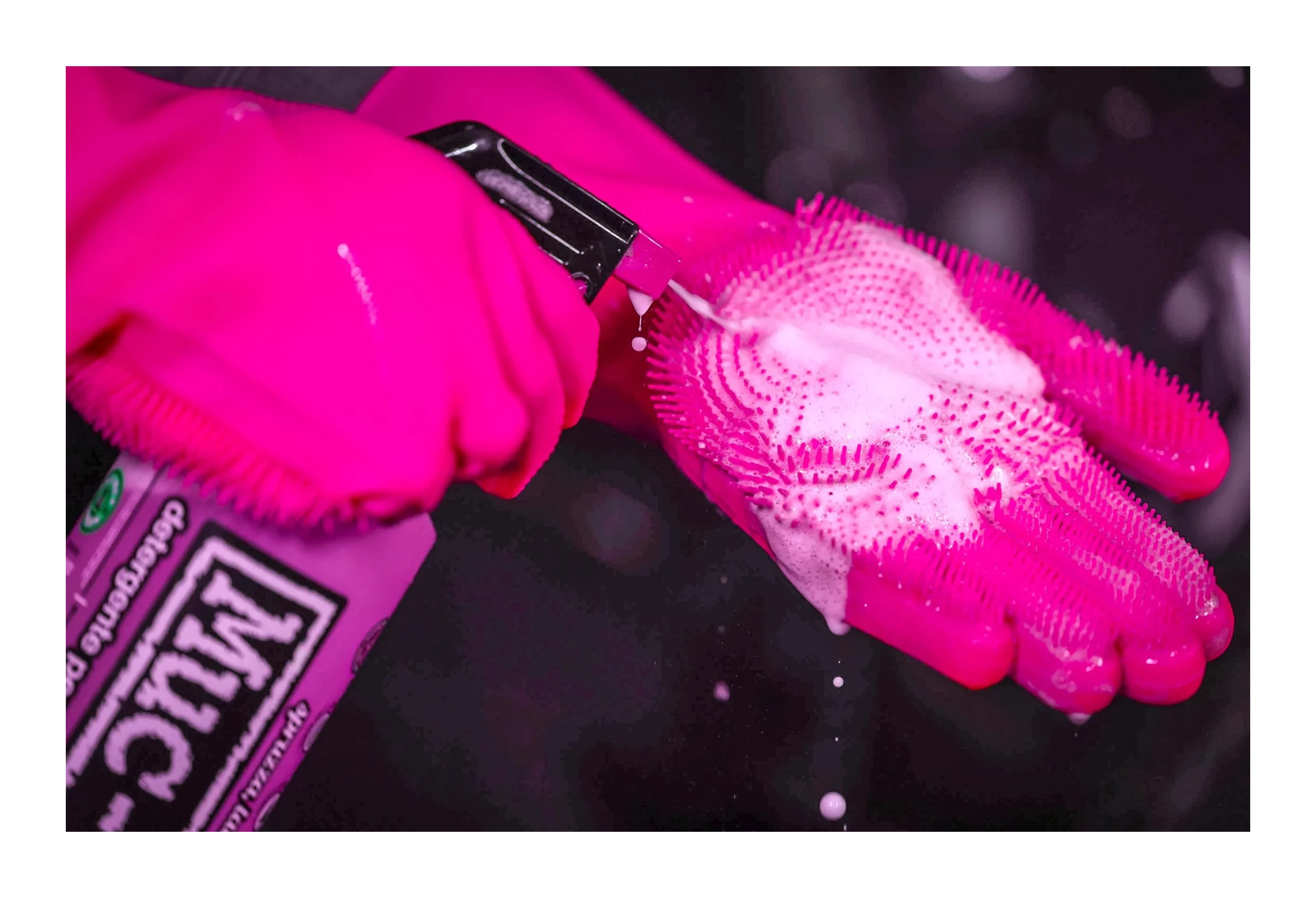 Muc-Off Pink Deep Scrubber vask- & rengøringshandsker