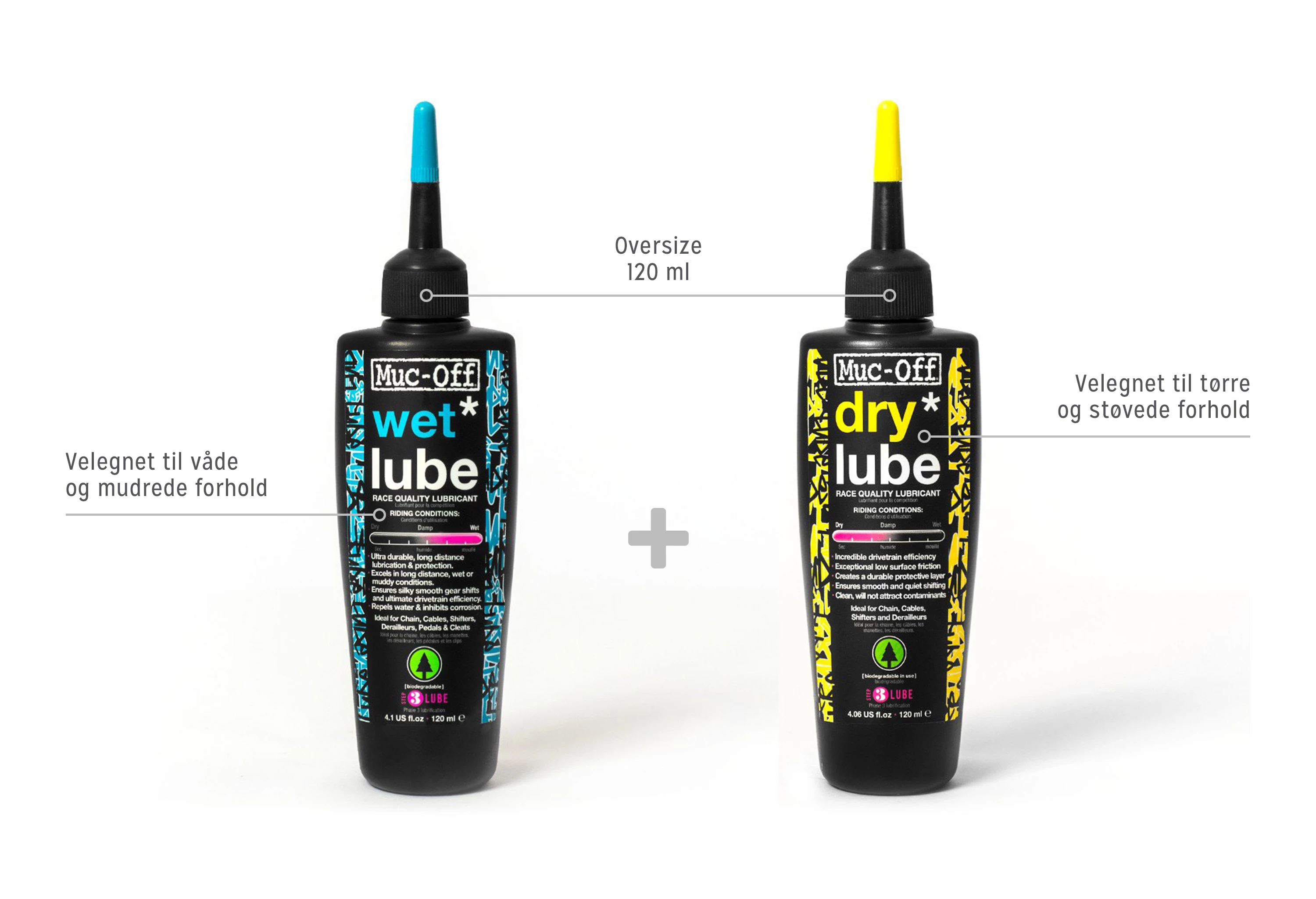 Muc-Off Twin Pack Dry/Wet Lube cykelolie