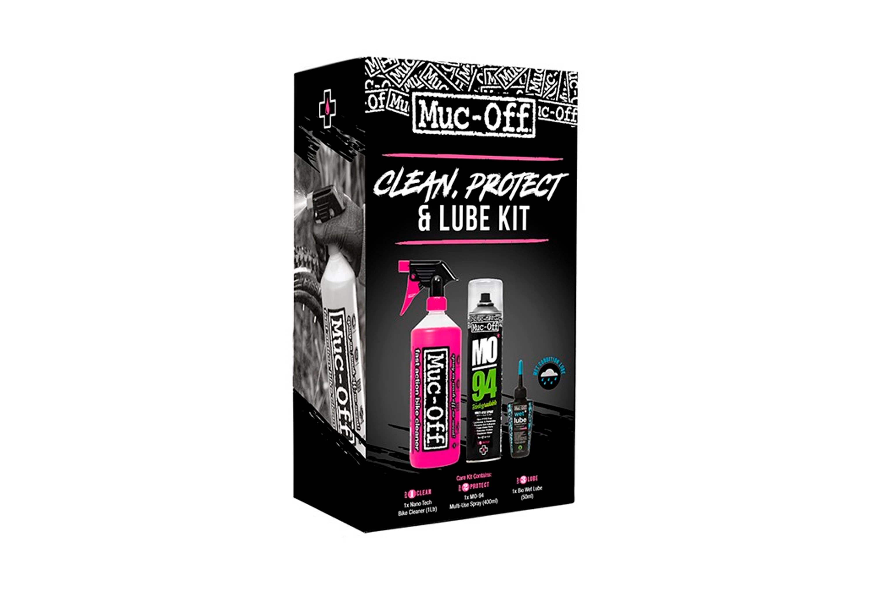 Muc-Off Wash, Protect and Lube Kit