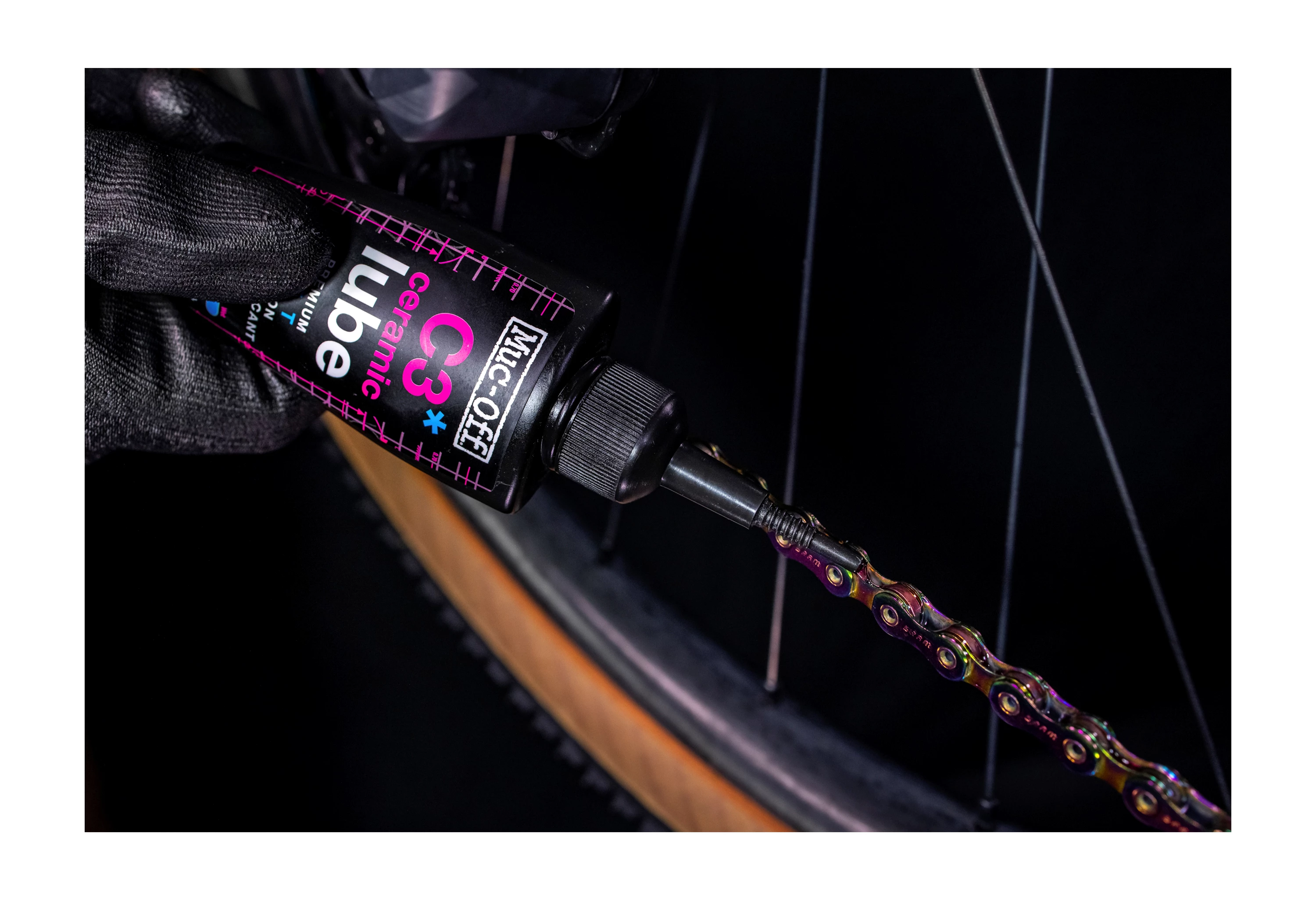 Muc-Off Sort Kædesmørelse - Wet Lube - C3 Keramisk 120ml