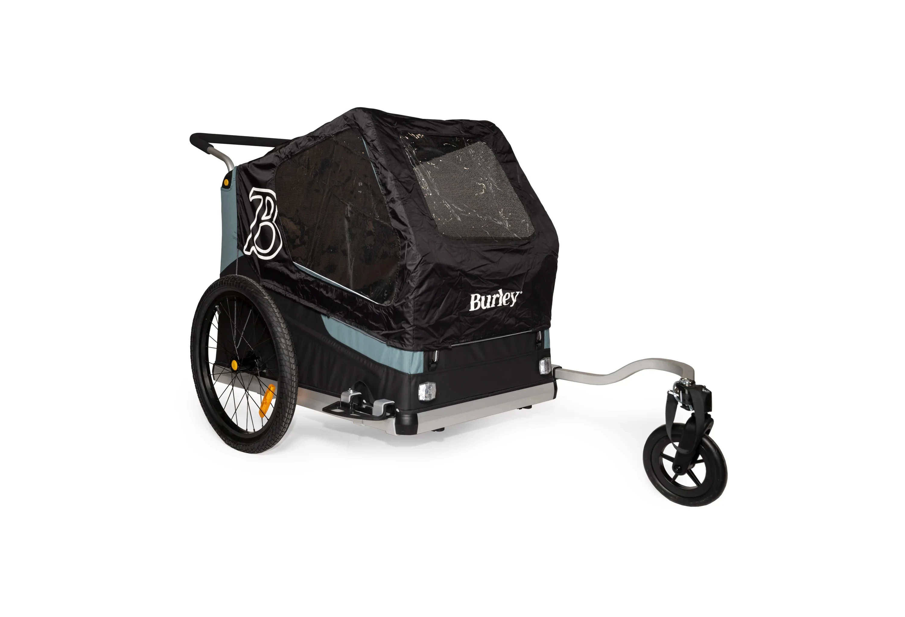 Burley Sort Bark Ranger XL hundetrailer regnslag