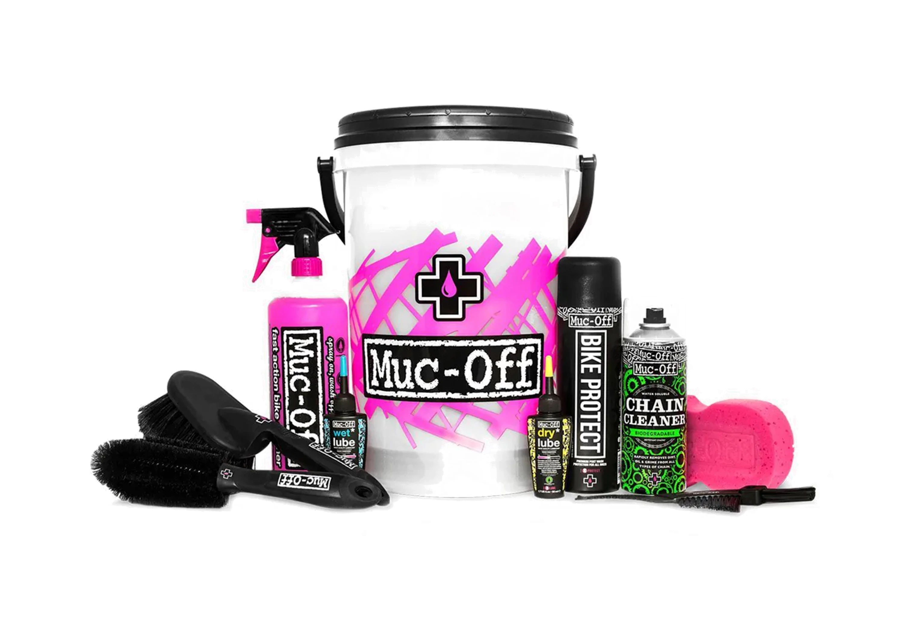 Muc-Off Hvid Bucket Kit cykelpleje m. 11 dele