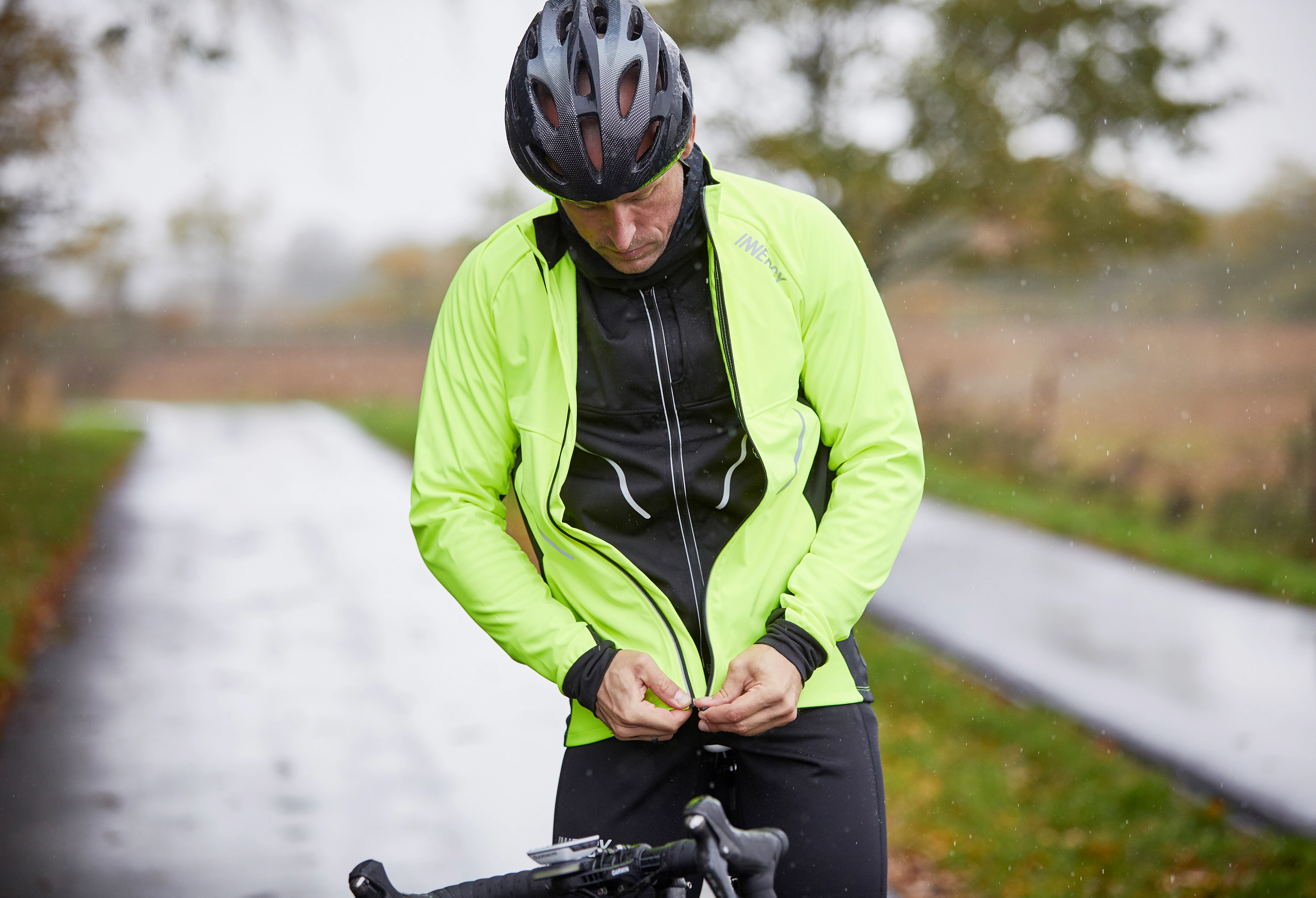 INNERGY Neon Gul Softshell Cykeljakke