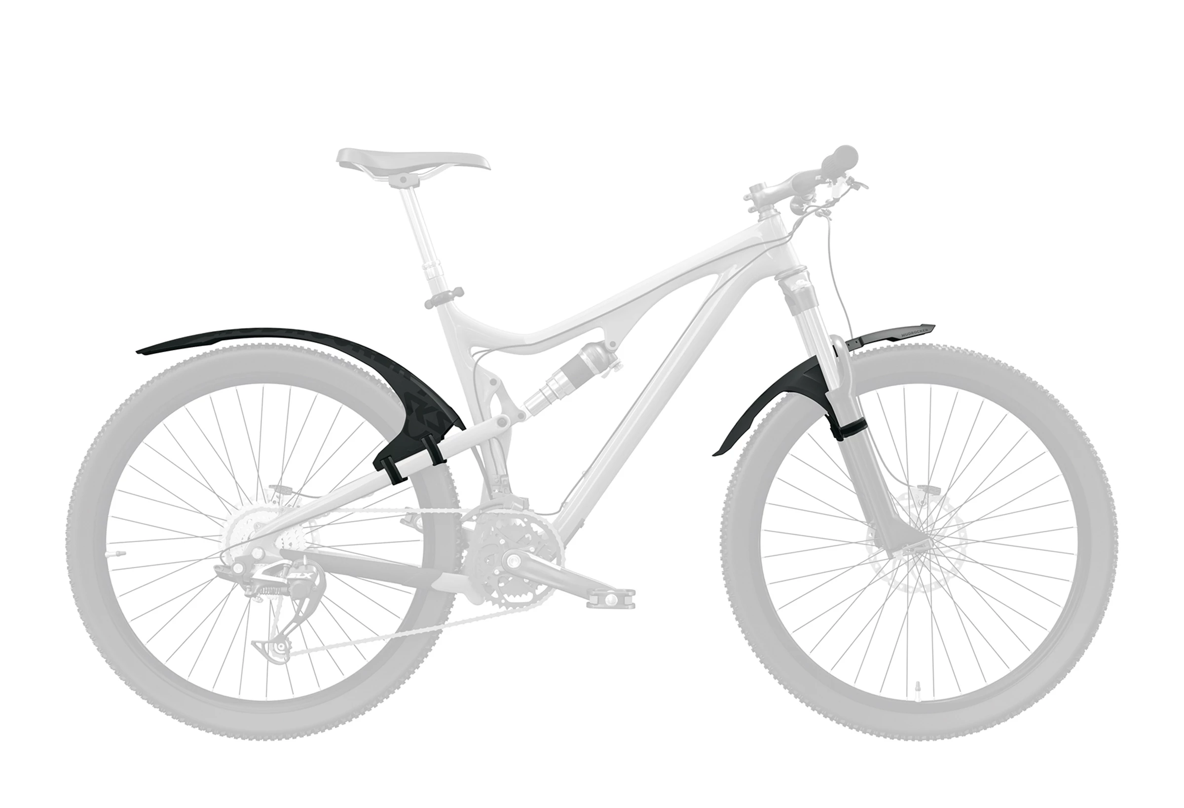 SKS Sort Mudrocker stumpskærm front 27,5-29"