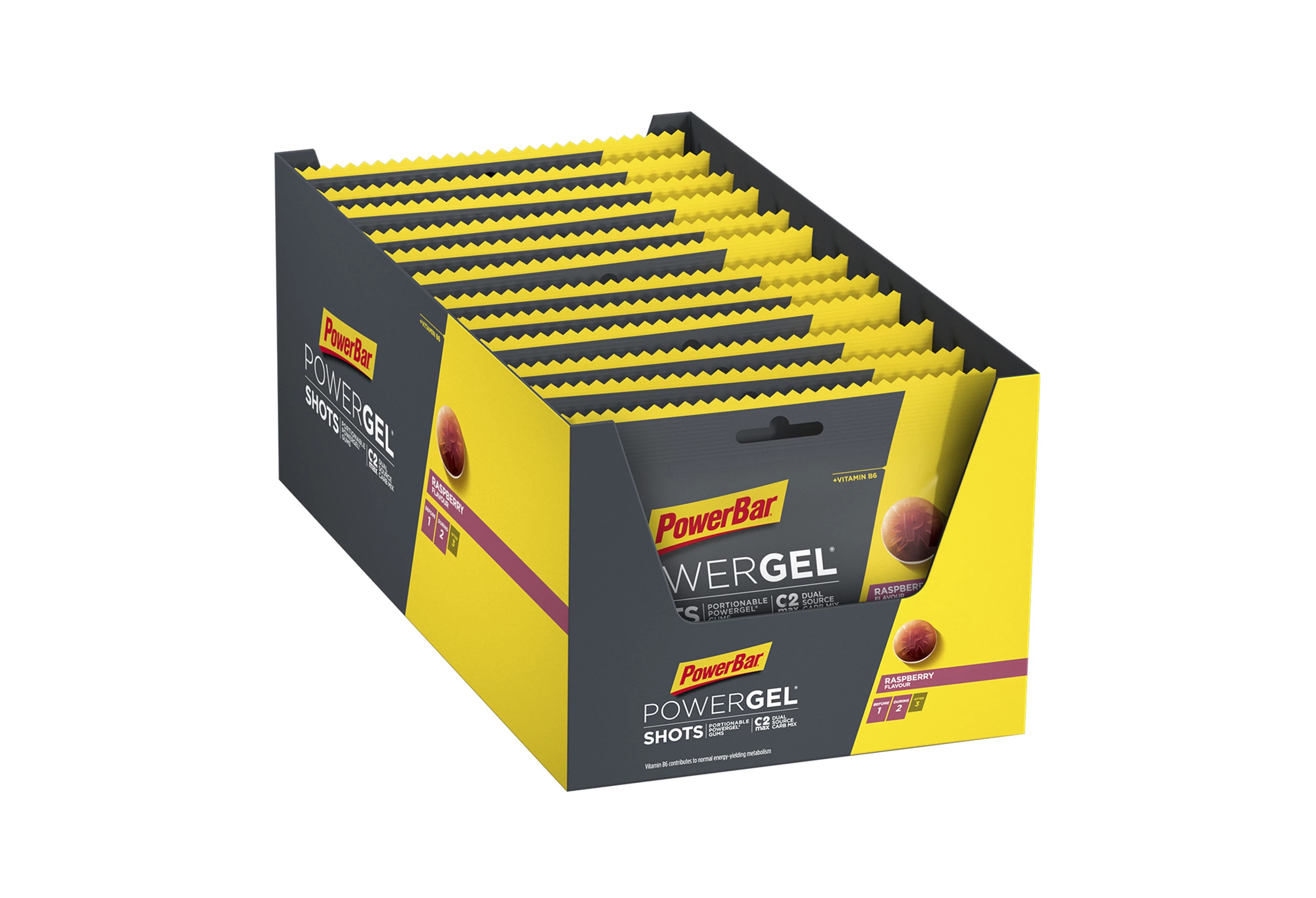 PowerBar PowerGel vingummi - Hindbær (24 poser)