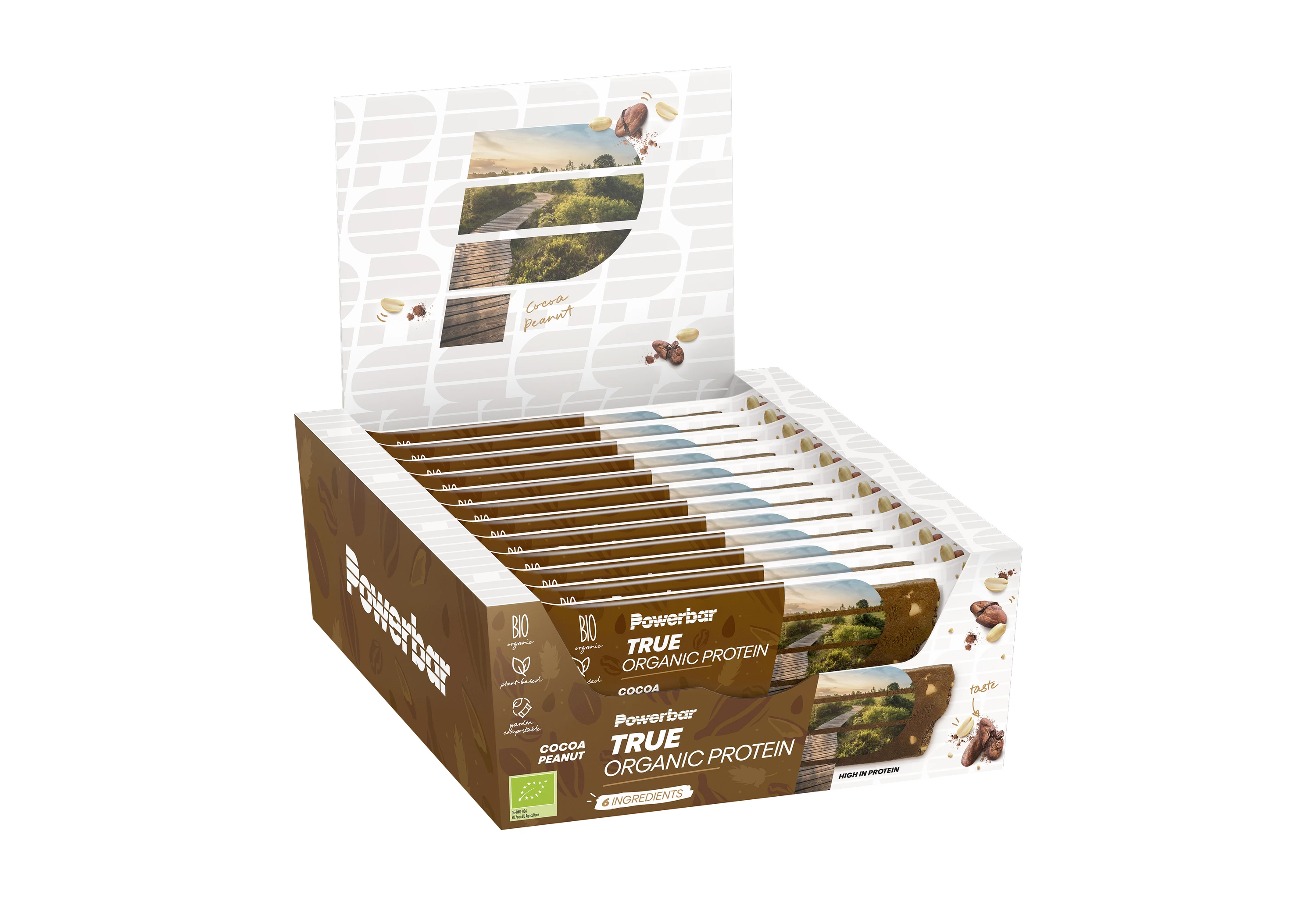 PowerBar True Organic Protein Bar Cocoa Peanut (16 stk.)