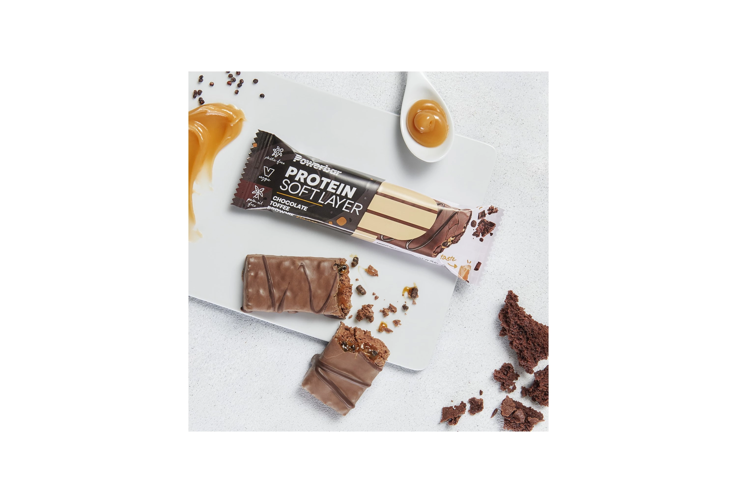 PowerBar Protein Soft Layer Bar Chocolate Toffee Brownie (12 stk.)