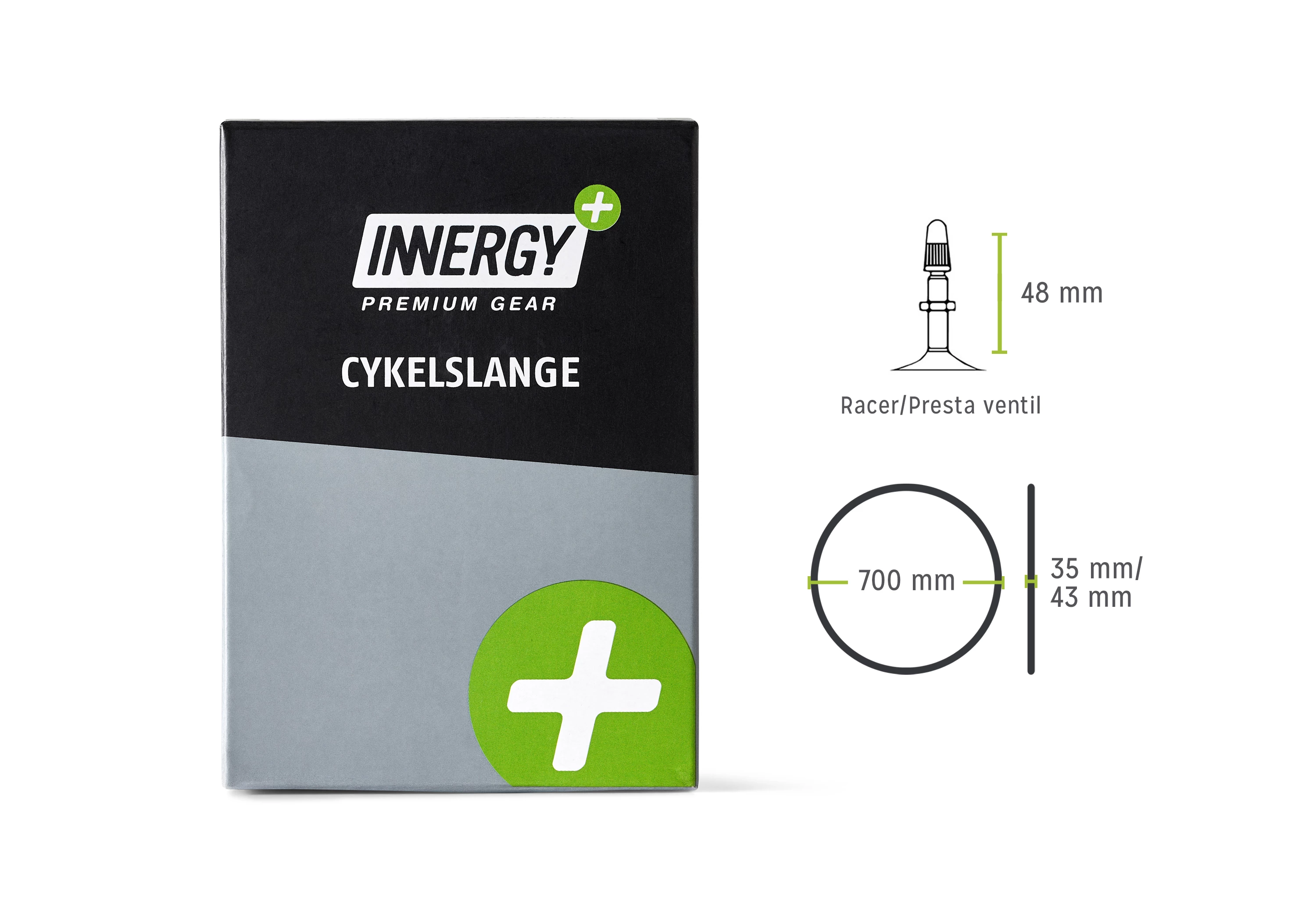 Cykelslange - 700x35/43C - 48mm Racerventil