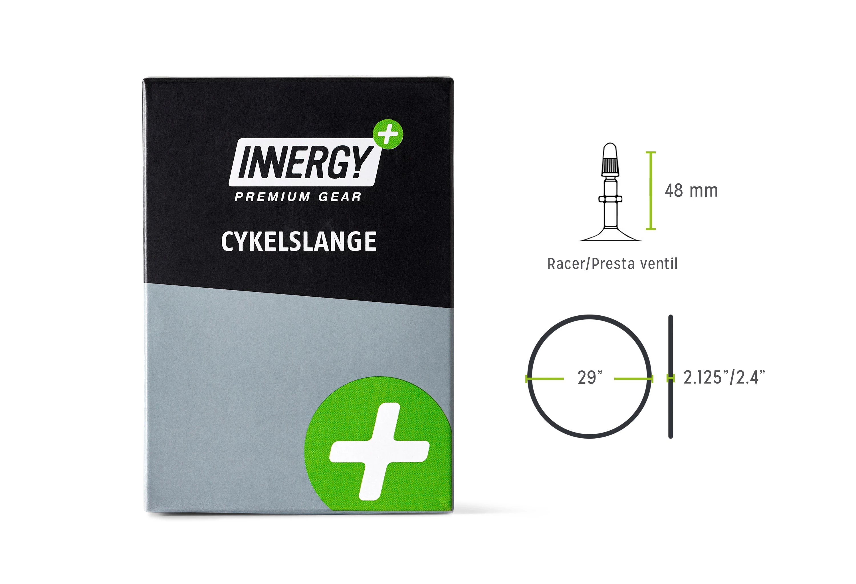 Cykelslange - 29x2,125/2,40 - 48mm racerventil