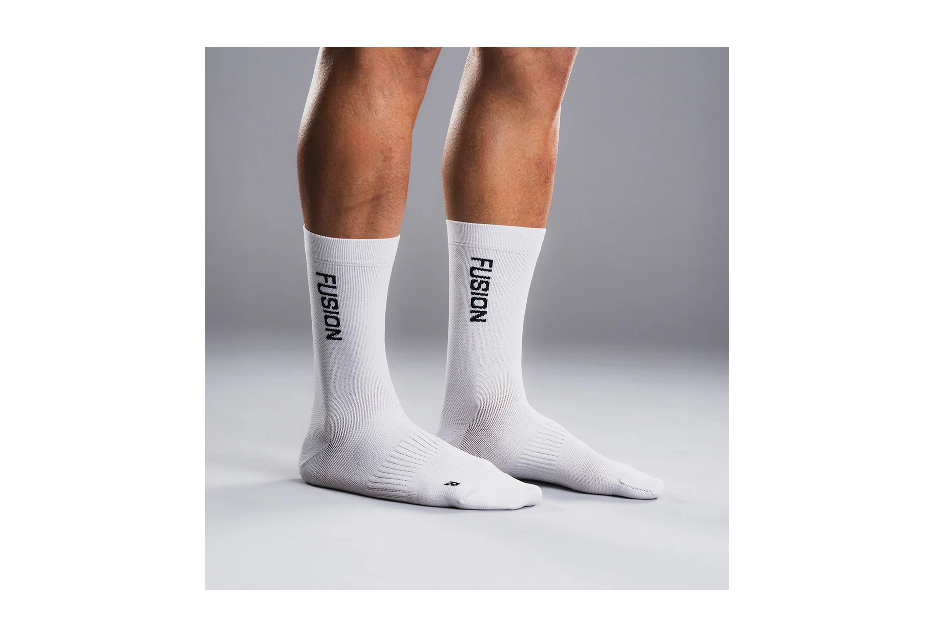 FUSION Hvid TEMPO! Cycling Sock