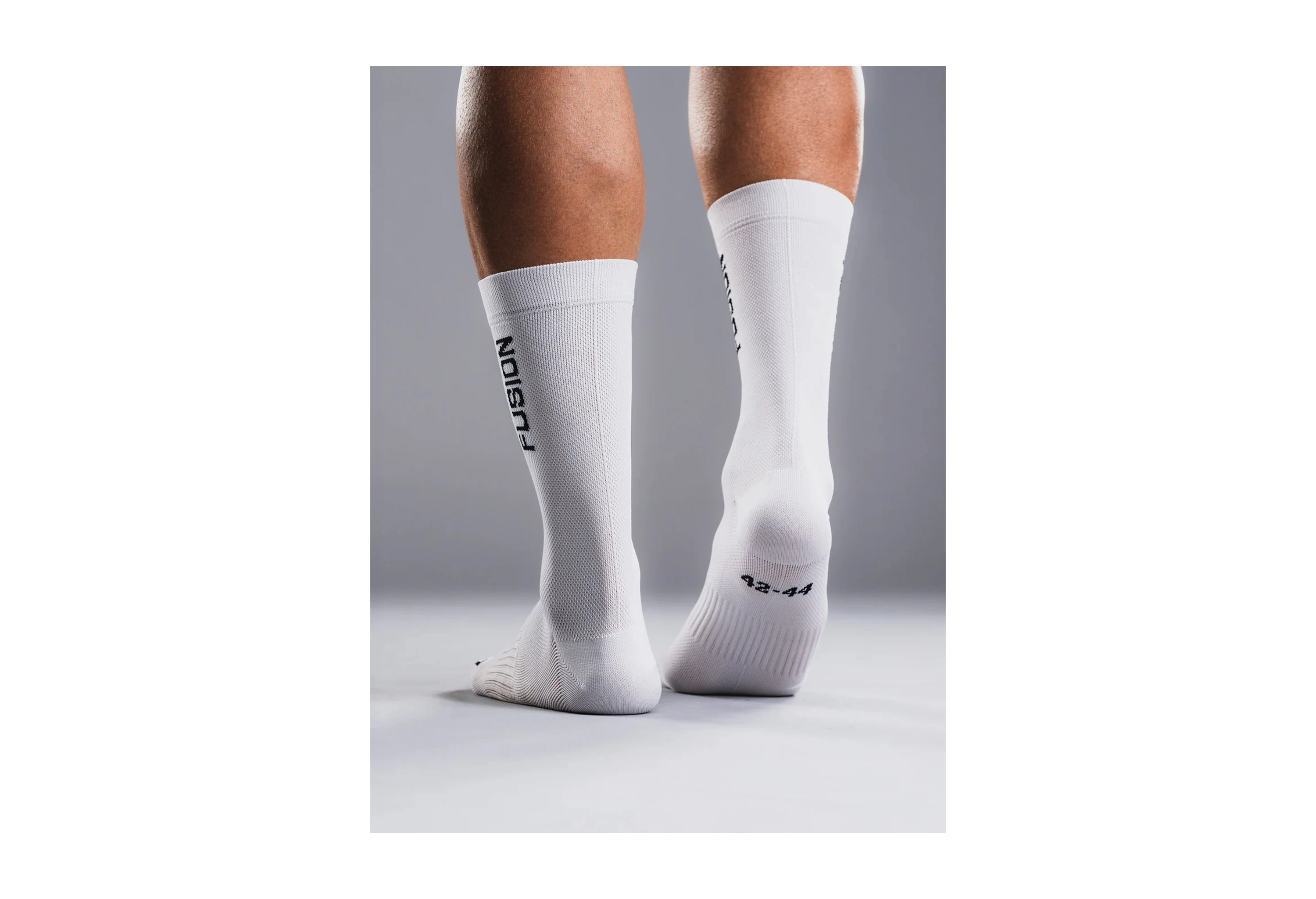 FUSION Hvid TEMPO! Cycling Sock