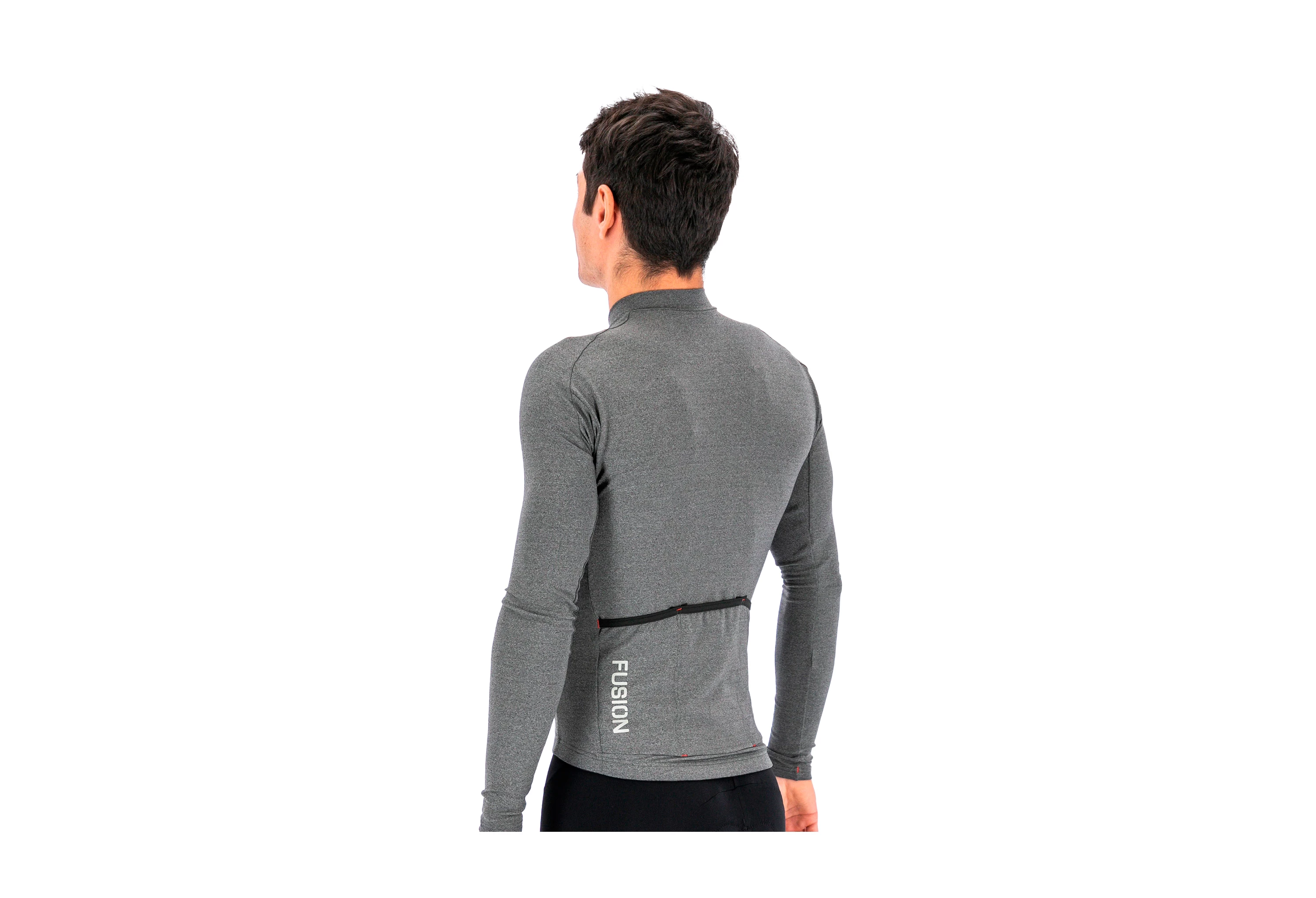 FUSION Grå Mens Light LS Cycling Jersey