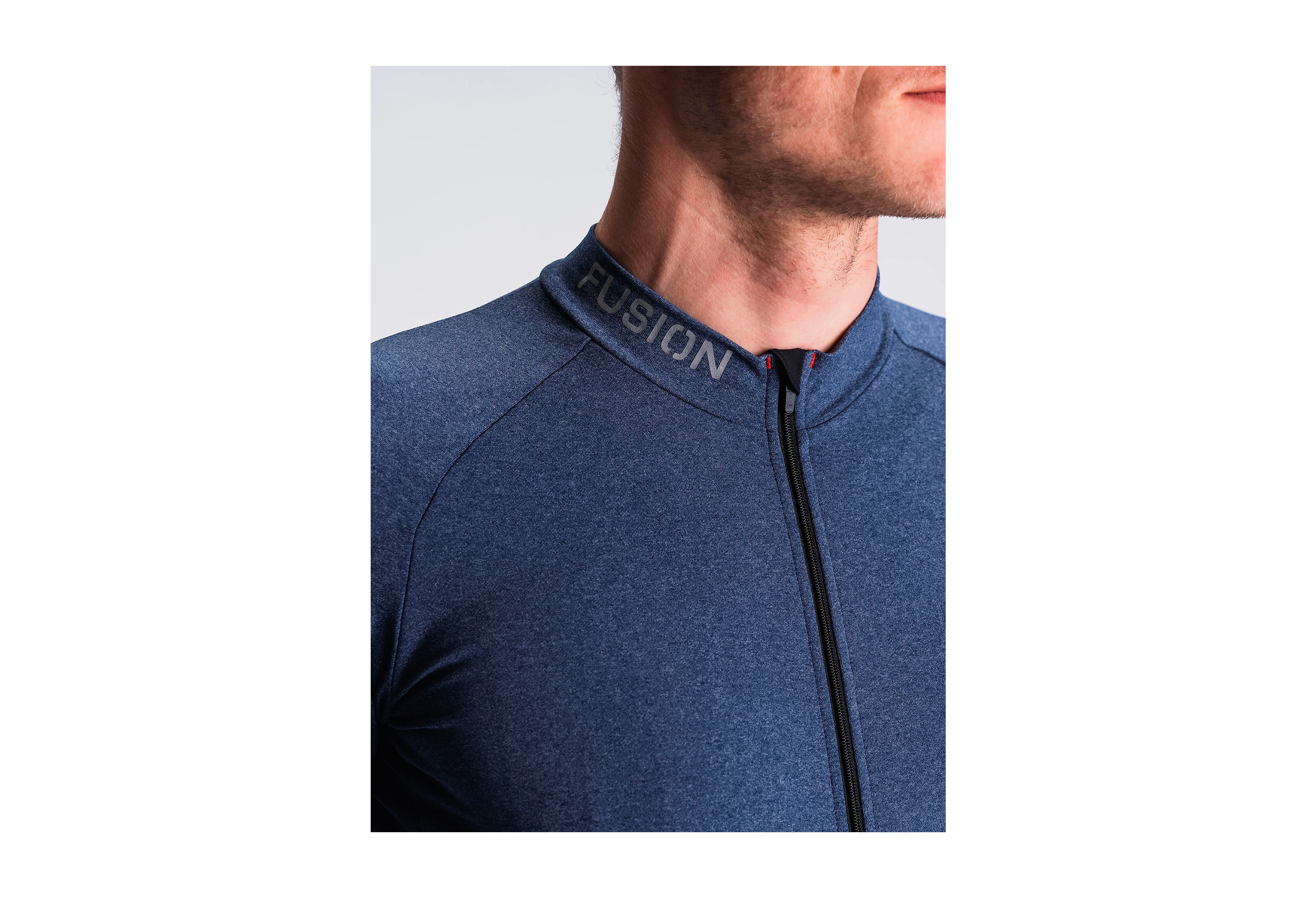 FUSION Night Blue Mens Light LS Cycling Jersey