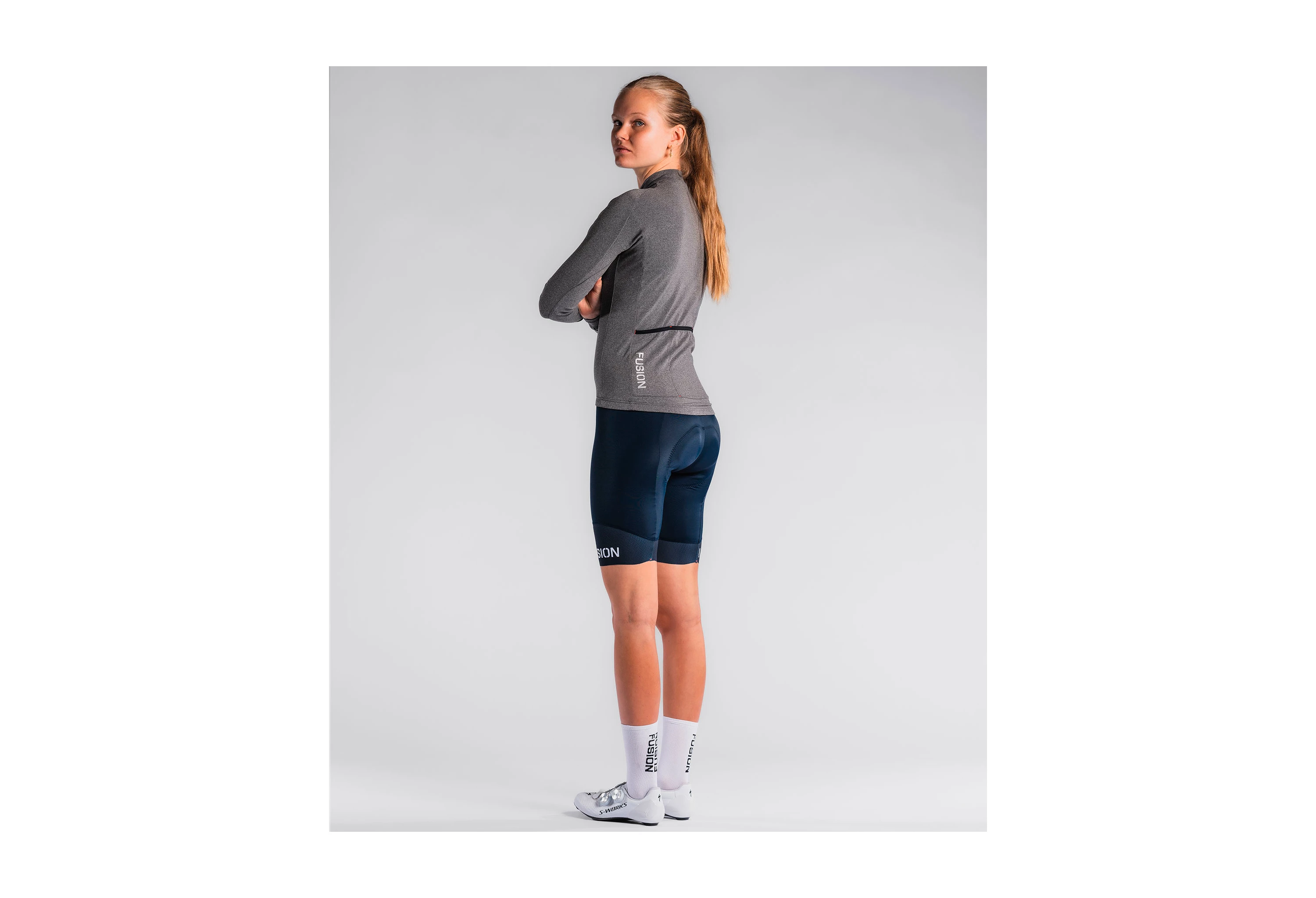 FUSION Night Blue Womens TEMPO! Bib Shorts