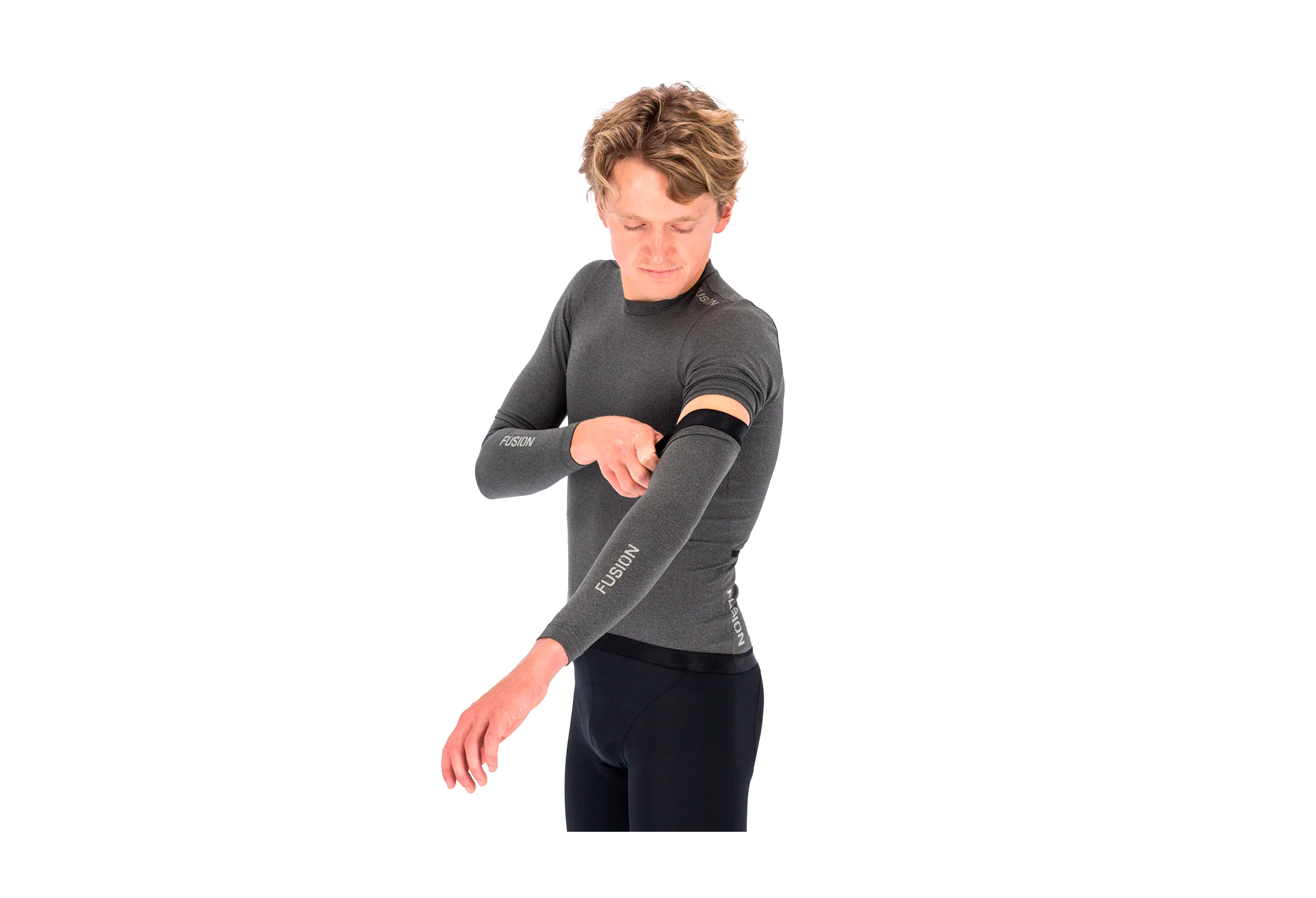 FUSION Grå Cycling Training Arm Warmer