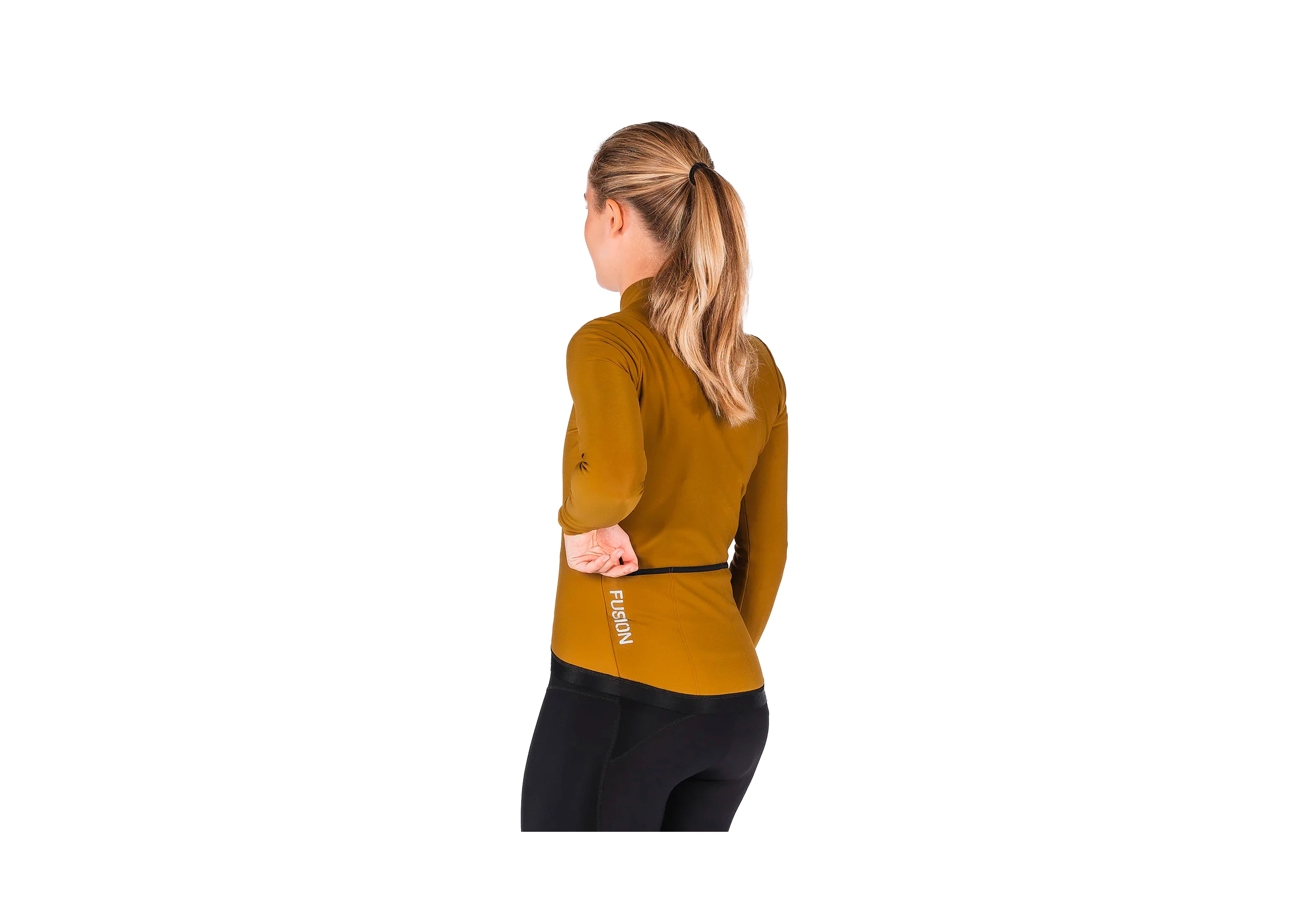 FUSION Mustard Womens Thermal Cycling Jersey