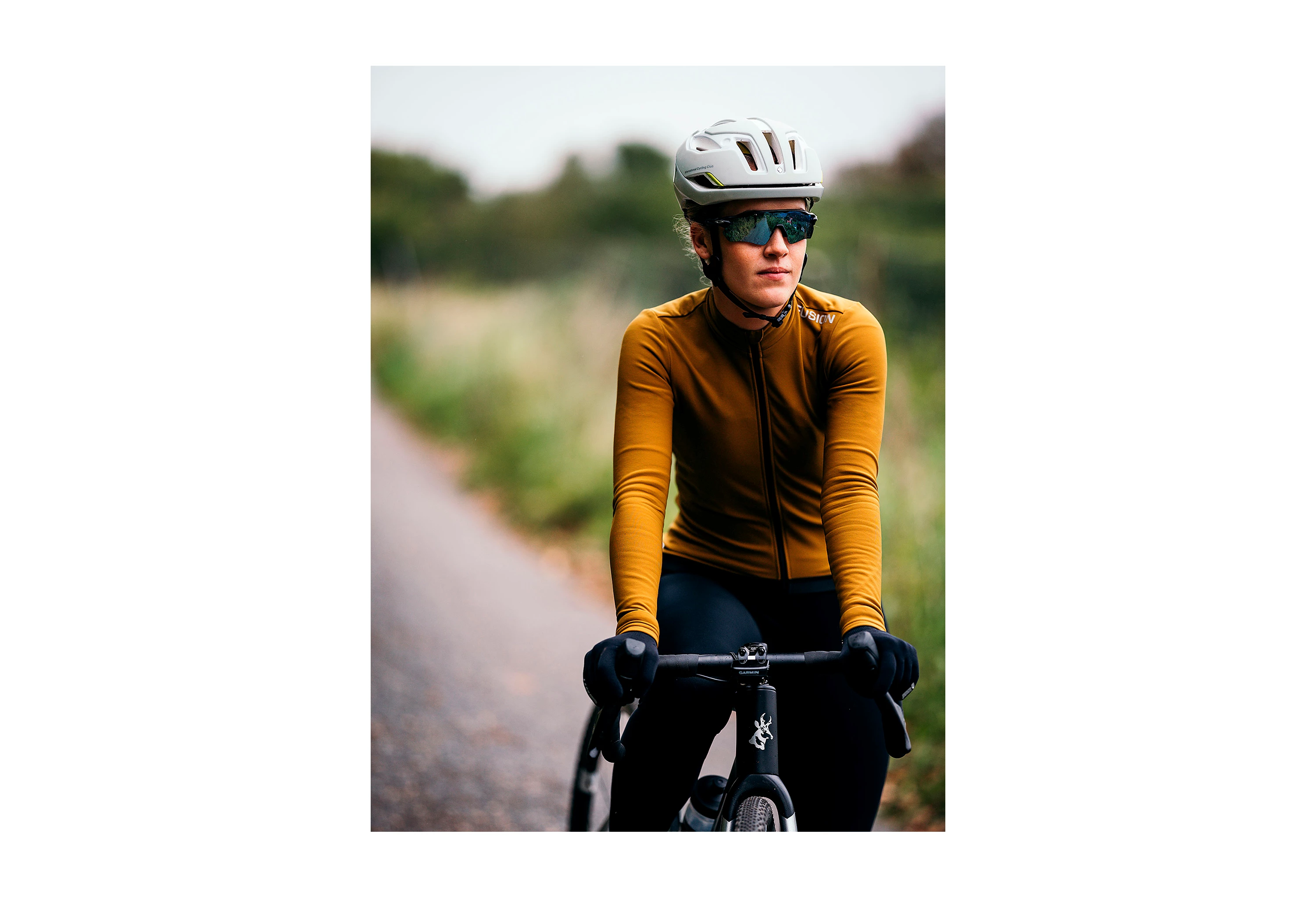 FUSION Mustard Womens Thermal Cycling Jersey