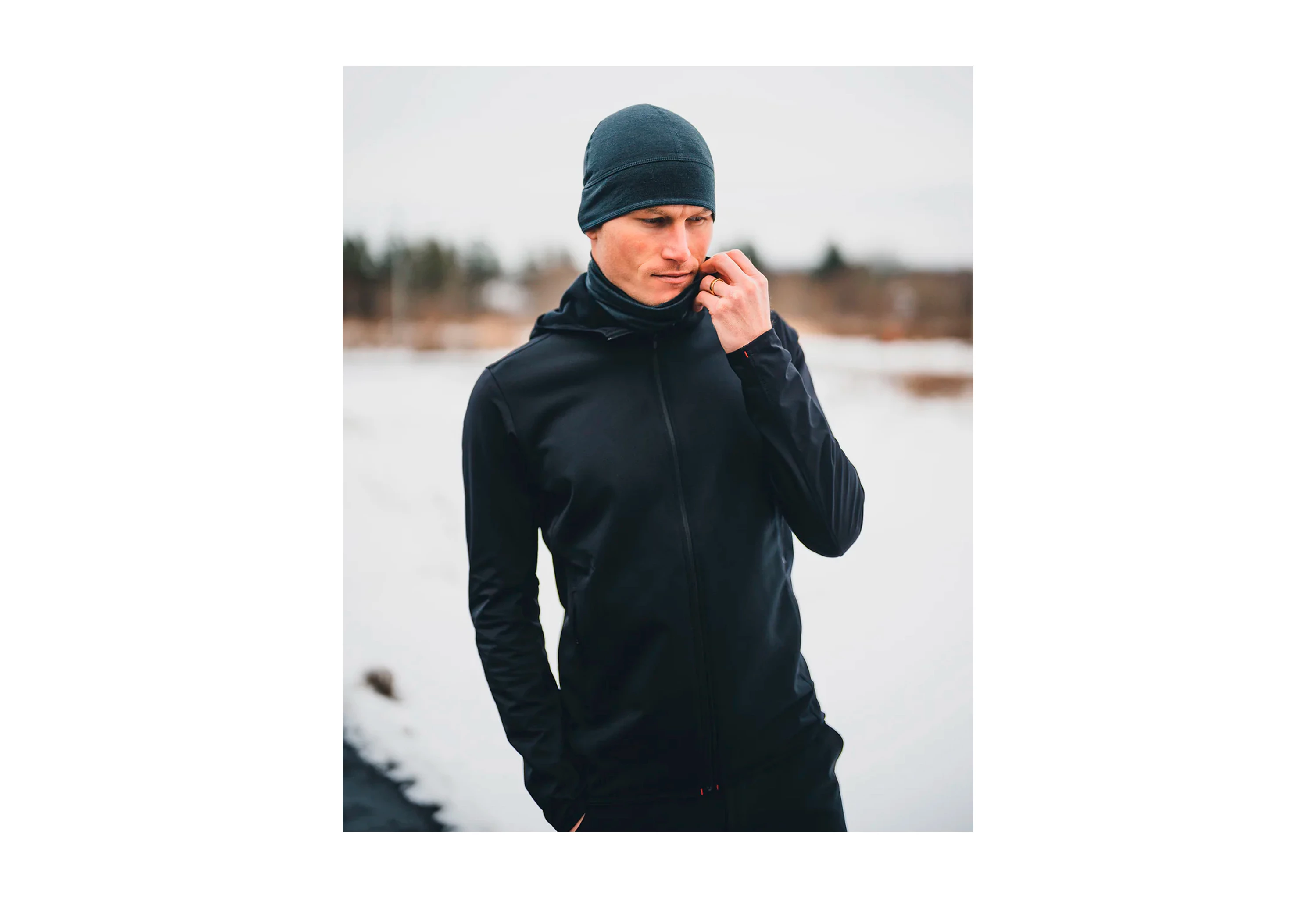 FUSION Mørkegrå Technical Merino Neck Gaiter