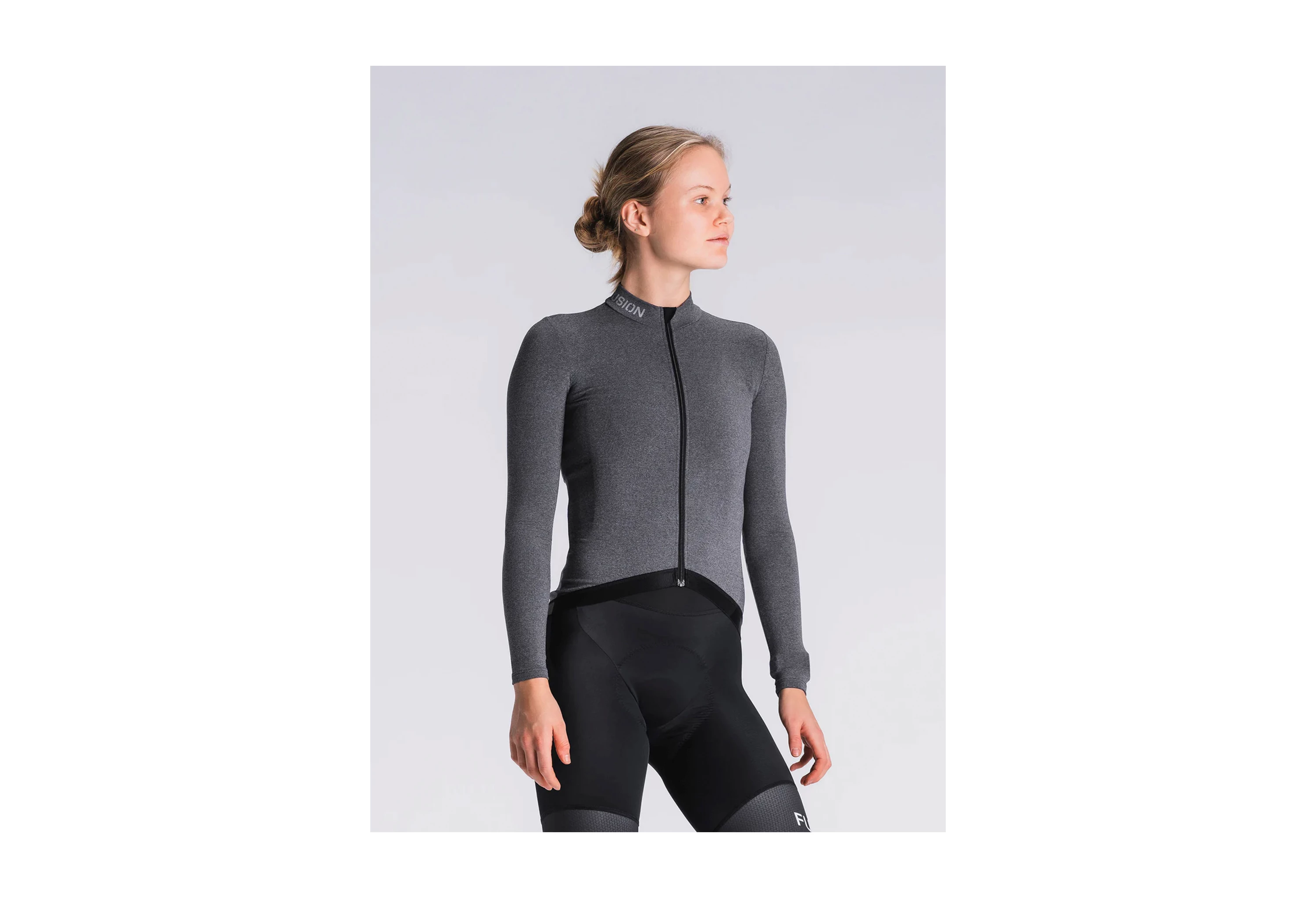 FUSION Grå Womens Light LS Cycling Jersey