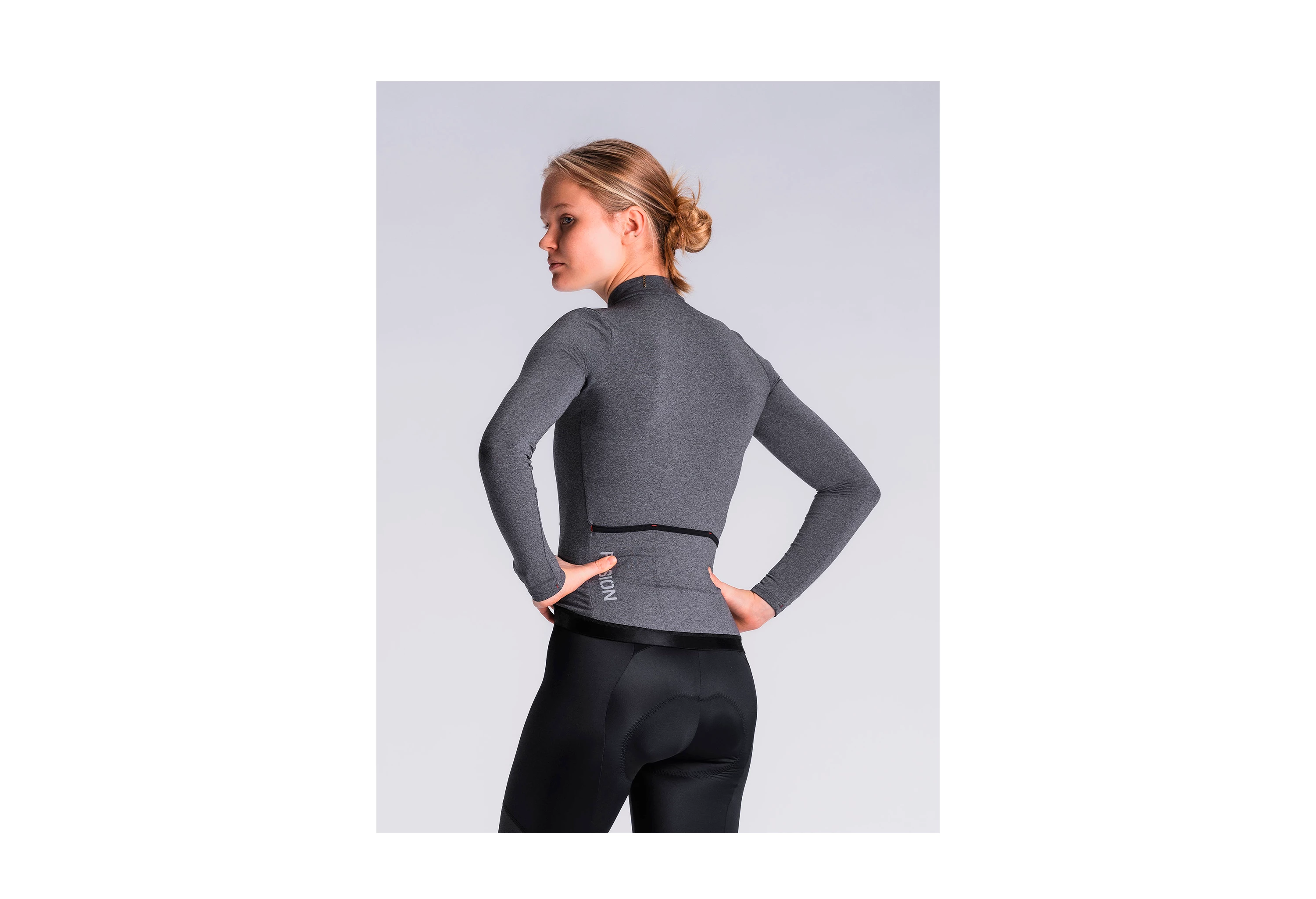 FUSION Grå Womens Light LS Cycling Jersey