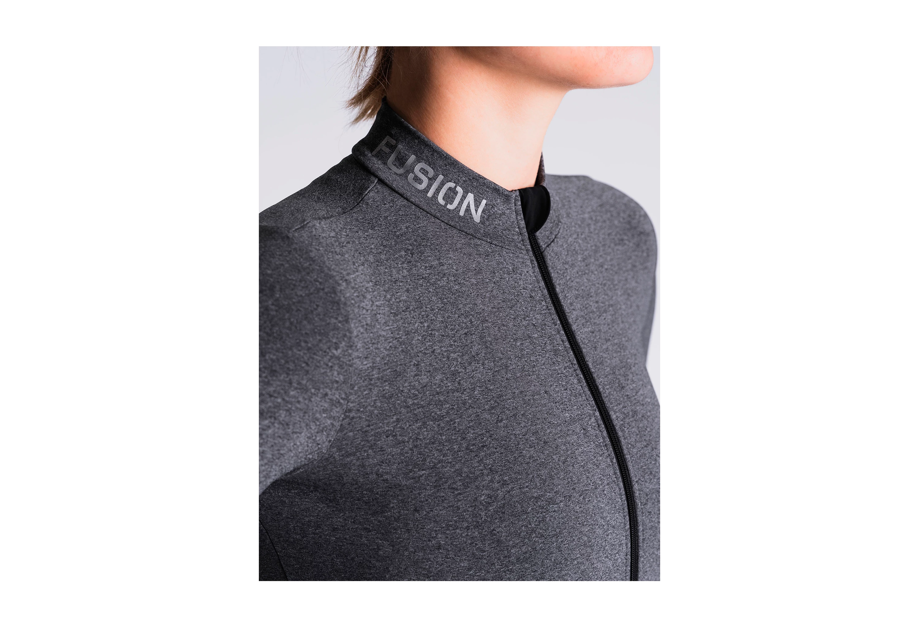FUSION Grå Womens Light LS Cycling Jersey
