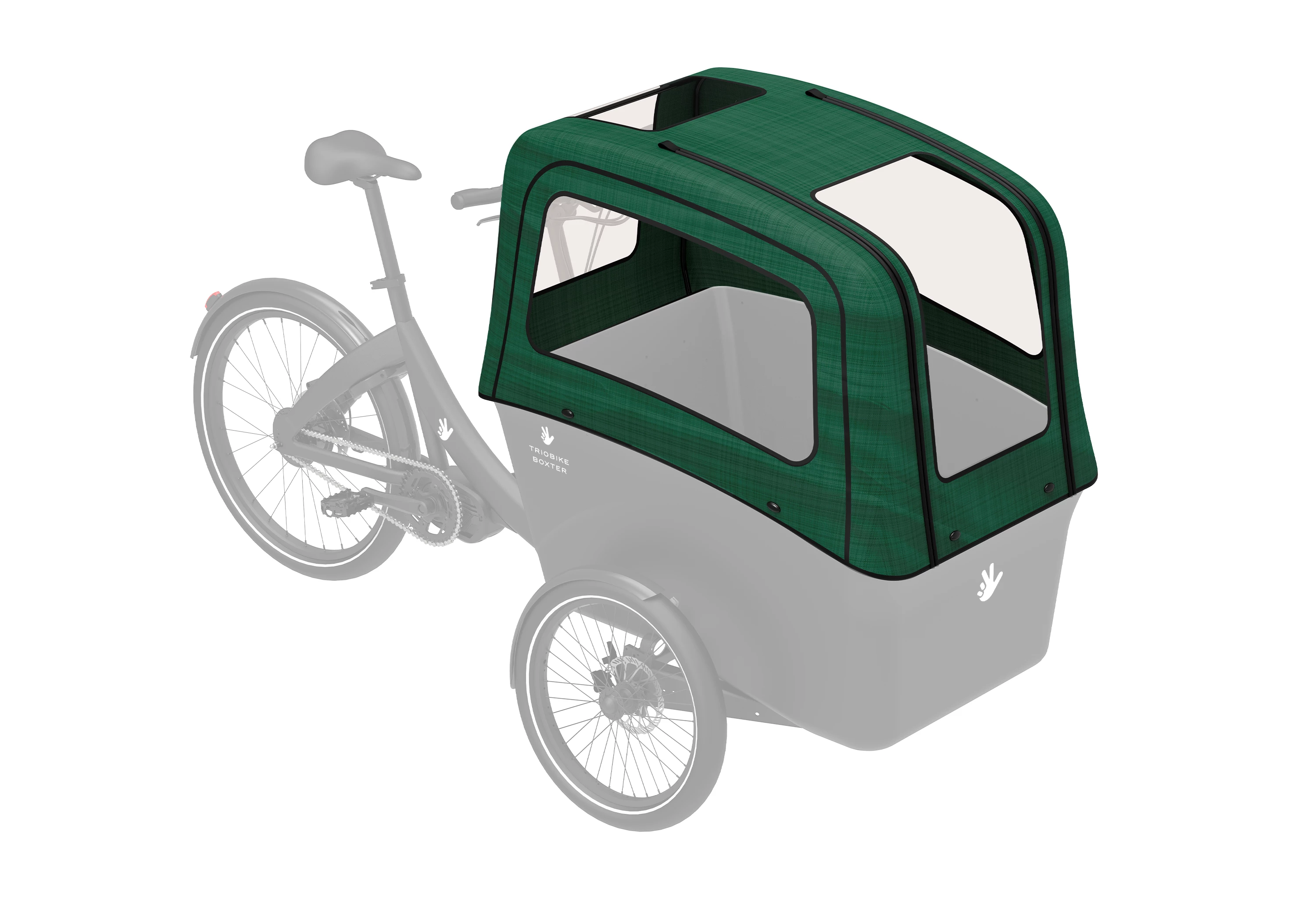 Triobike Forest Green Boxter Hood 4 Kids