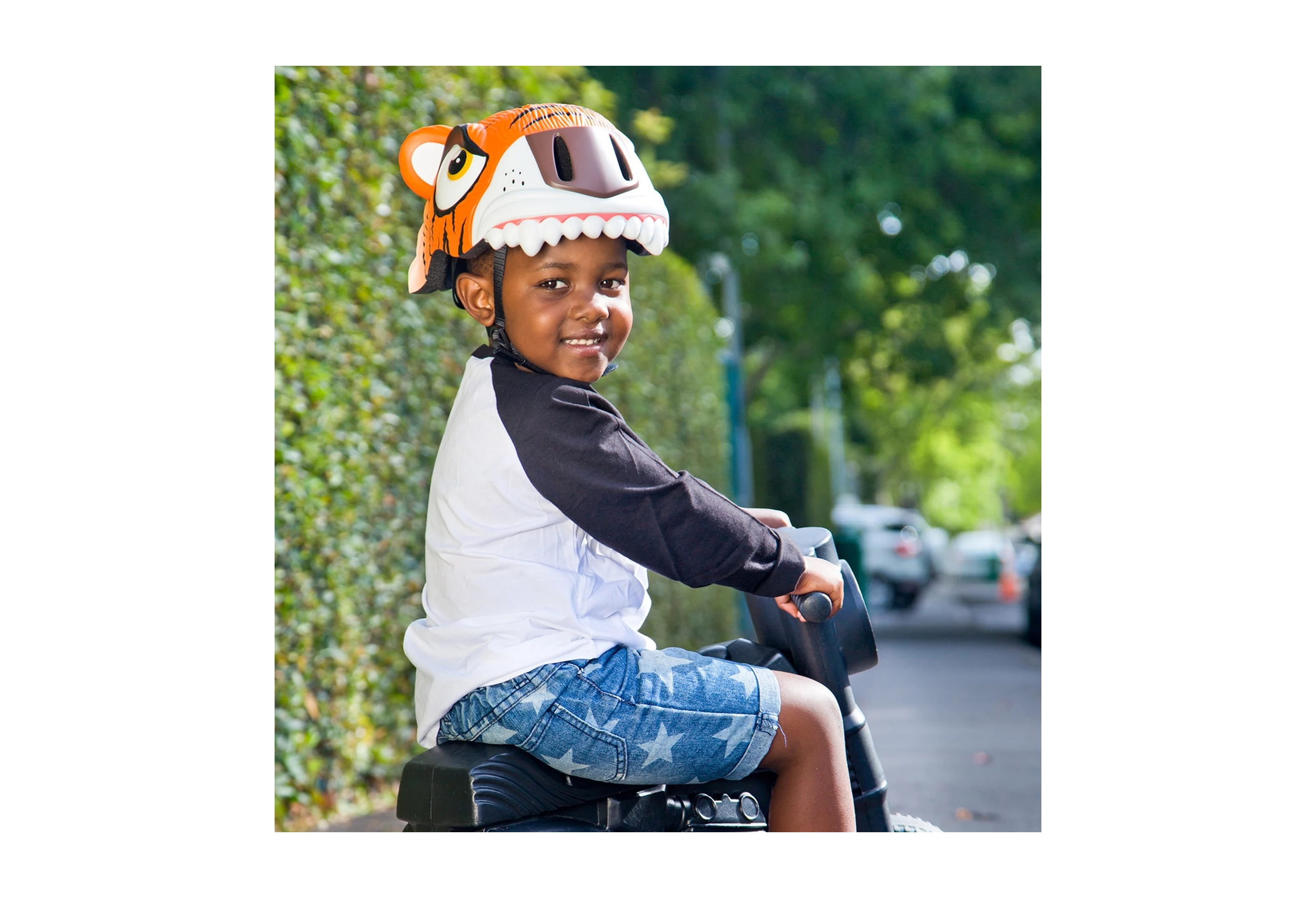 Crazy Safety Orange Tiger cykelhjelm