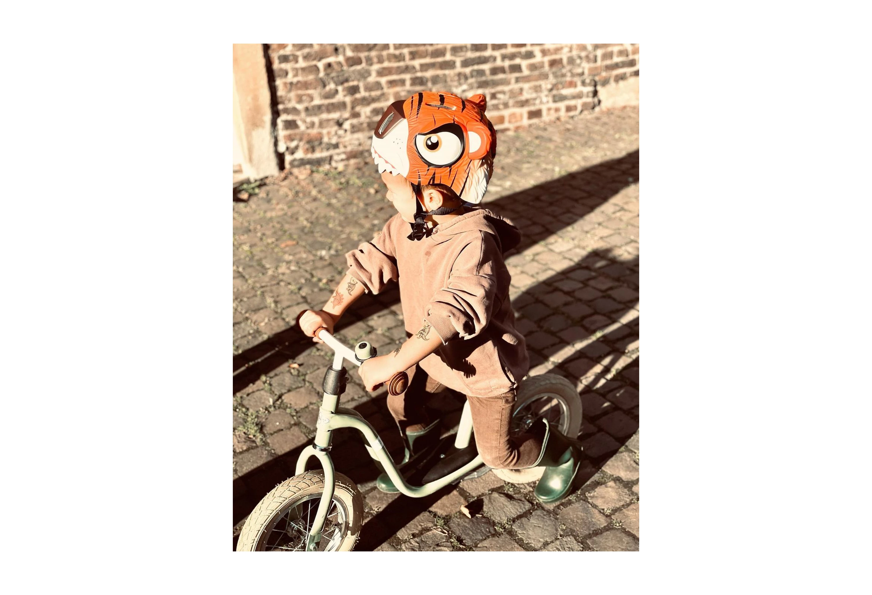 Crazy Safety Orange Tiger cykelhjelm