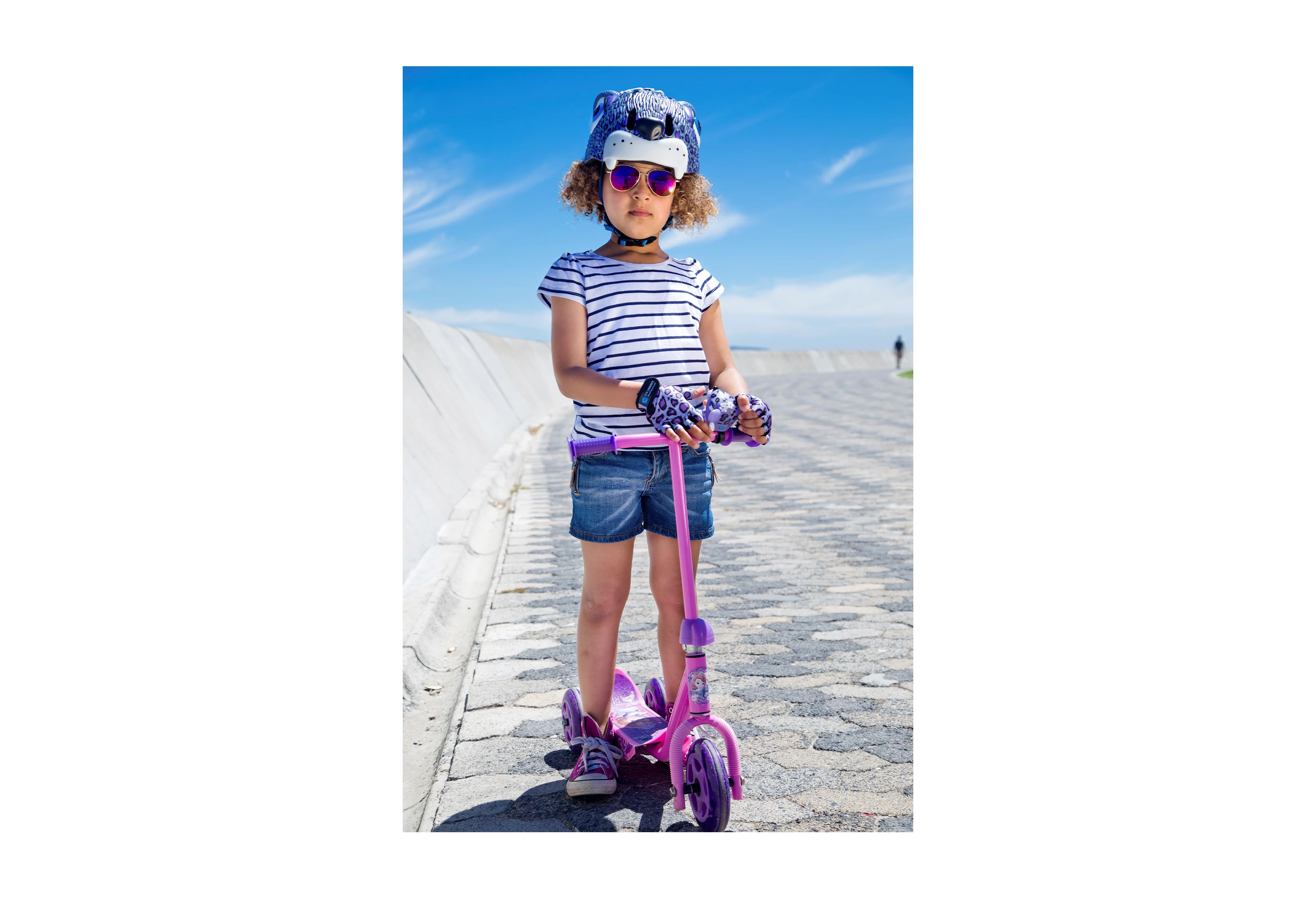 Crazy Safety Lilla Leopard cykelhjelm