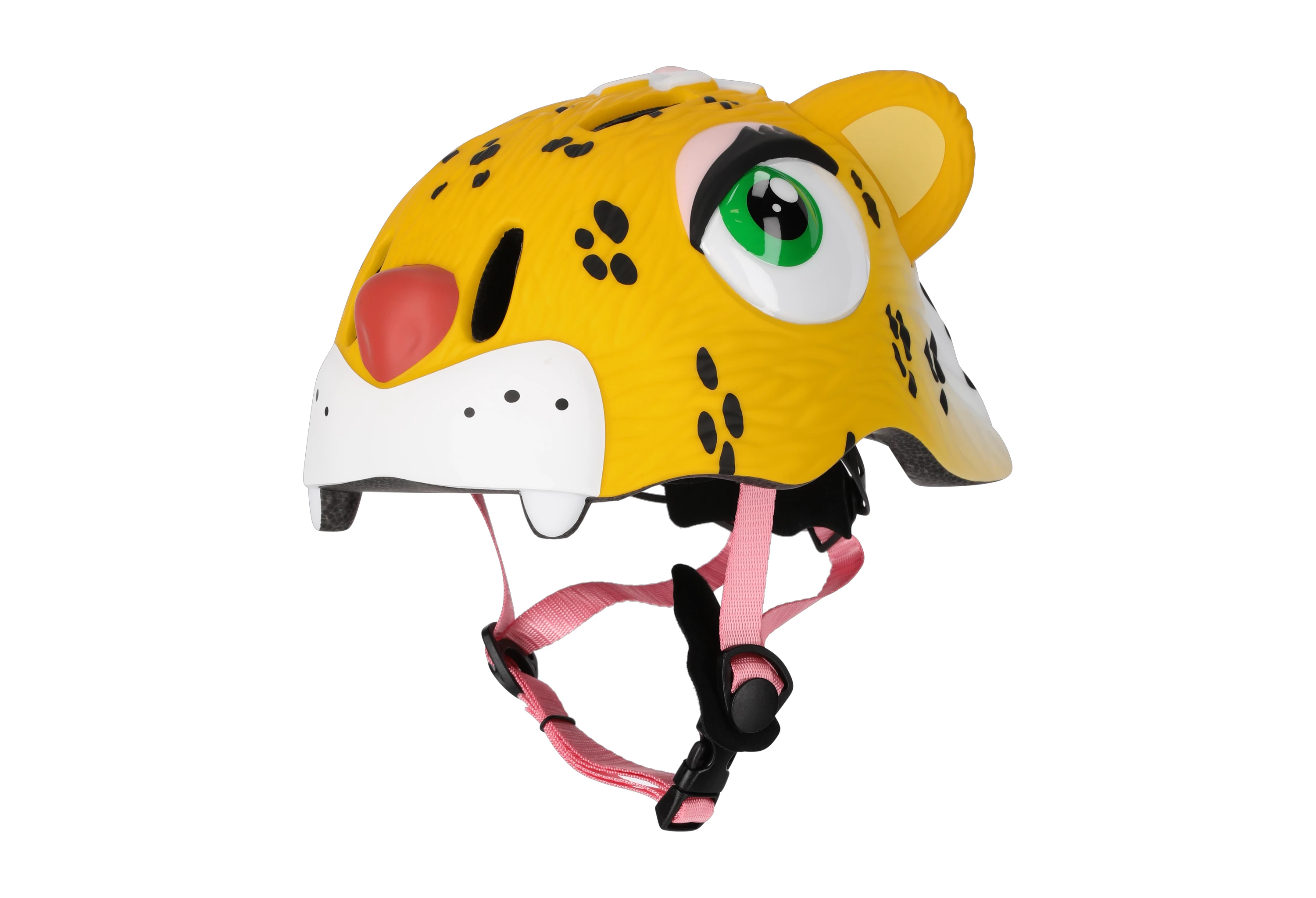 Crazy Safety Gul Leopard cykelhjelm
