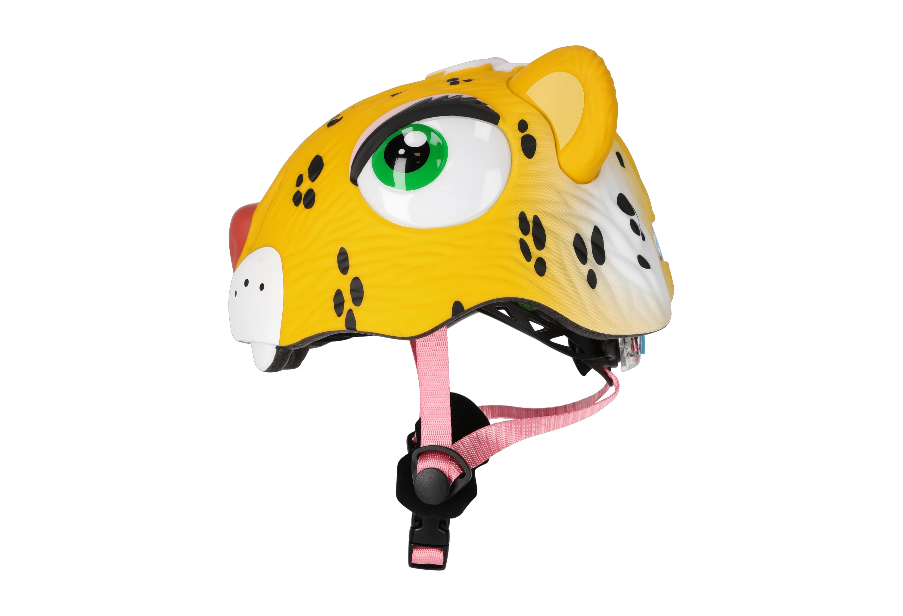 Crazy Safety Gul Leopard cykelhjelm