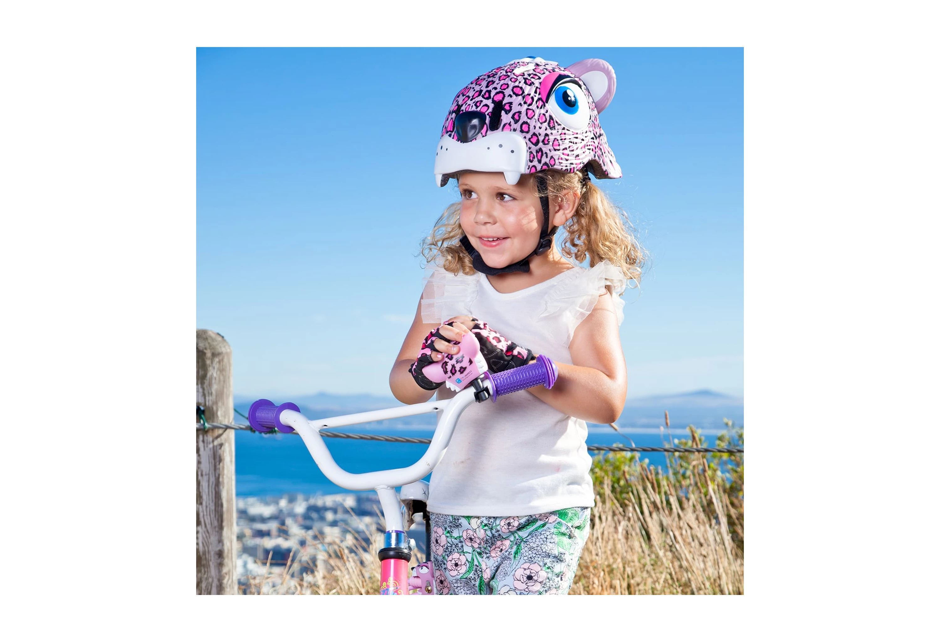 Crazy Safety Pink Leopard cykelhjelm