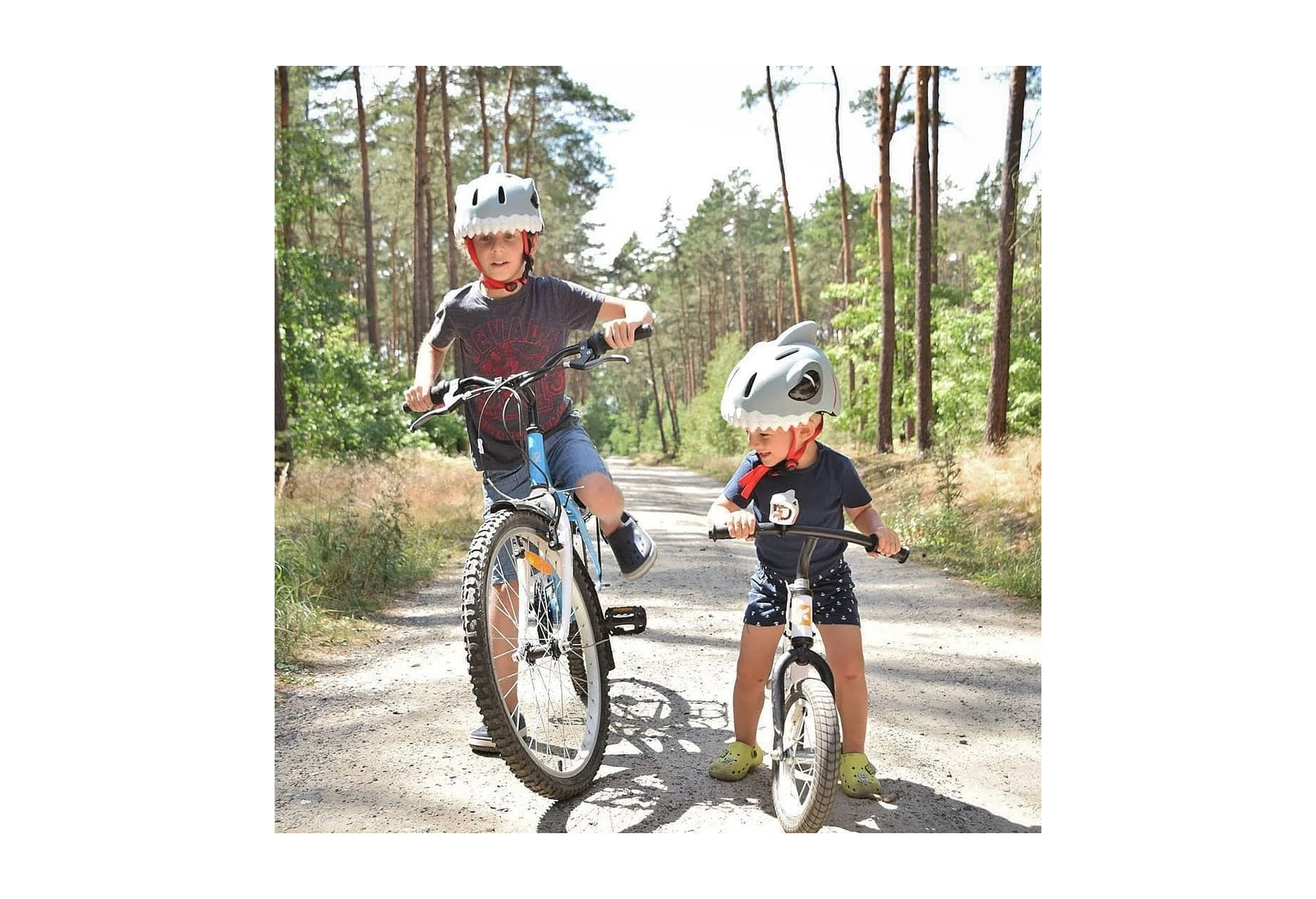 Crazy Safety Grå Haj cykelhjelm