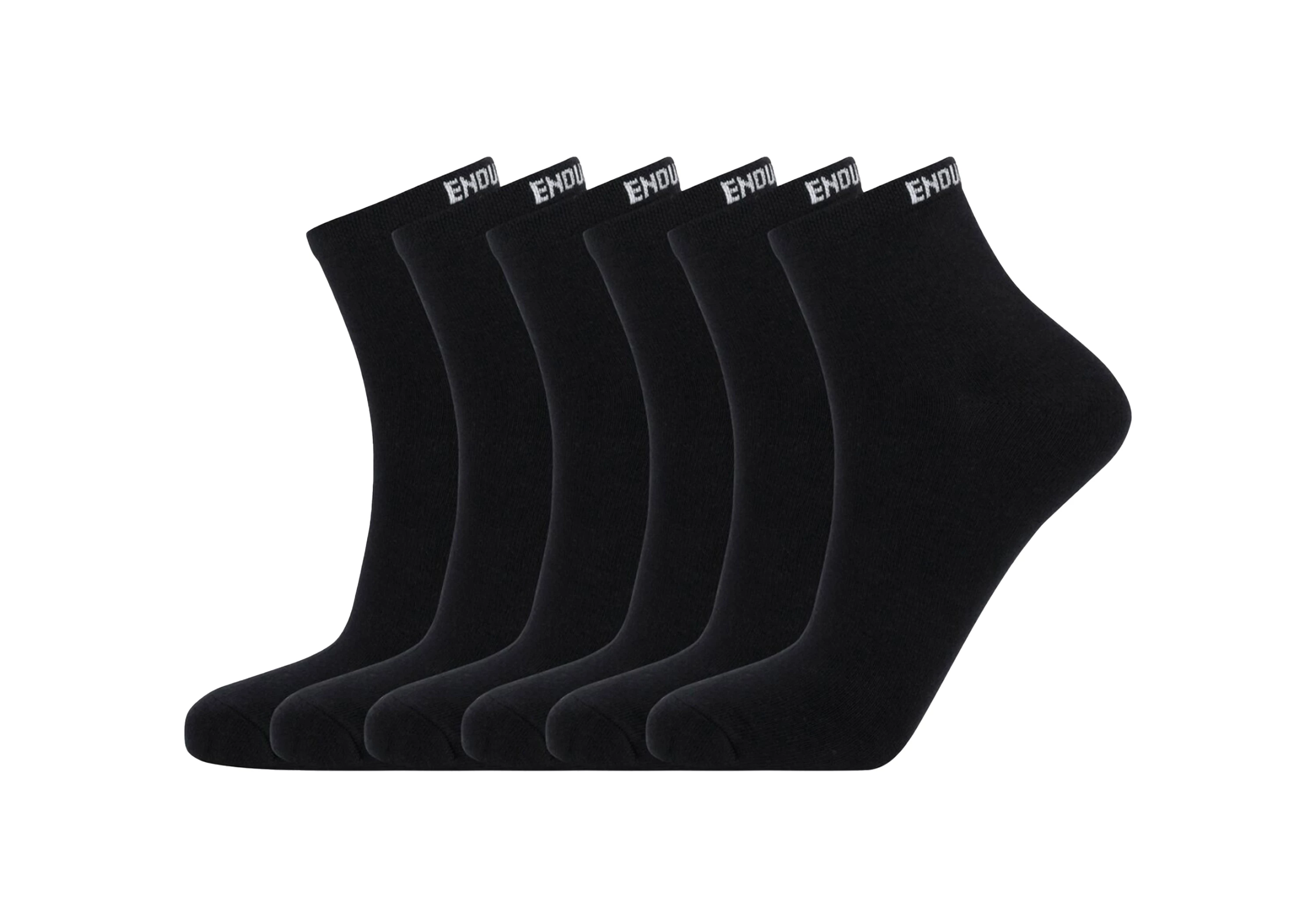 Endurance Black Ibi Quarter Strømper 6-pak