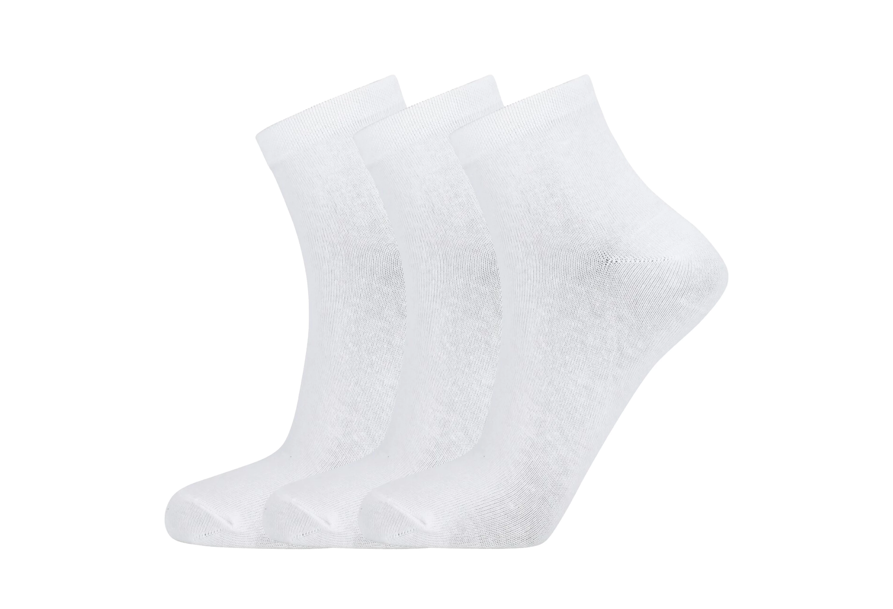 Endurance White Mallorca Quarter Strømper 3-pak