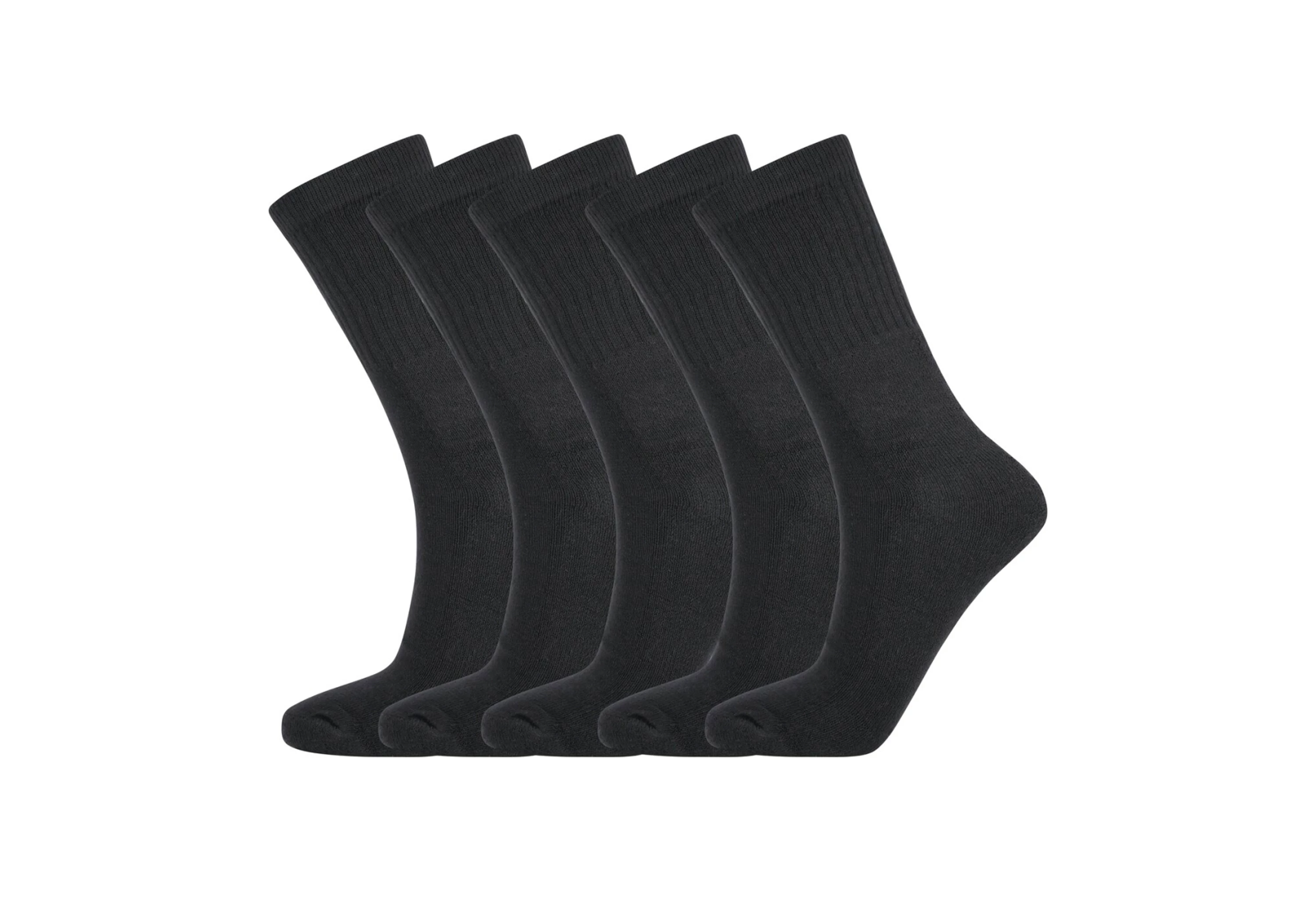 Endurance Black Seko Basic Crew Cut Strømper 5-pak