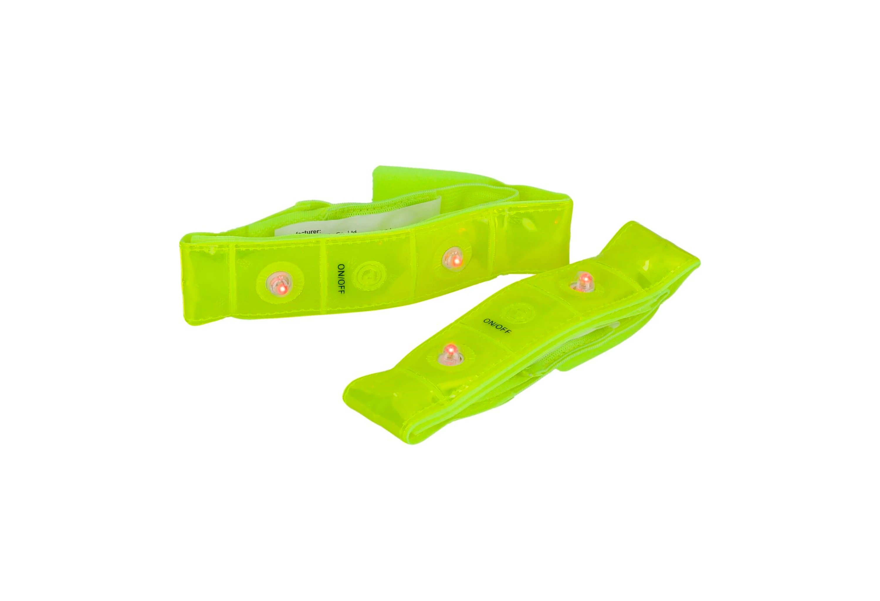 Velcro Refleksbånd med LED-lys 2-pak