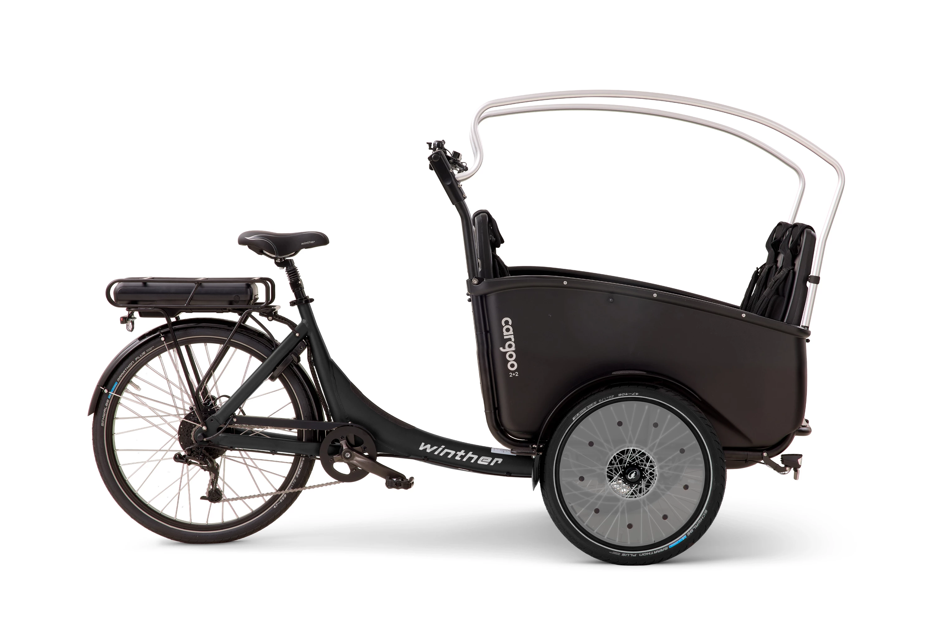 Winther Sort E-Cargoo 2+2 SRAM X4