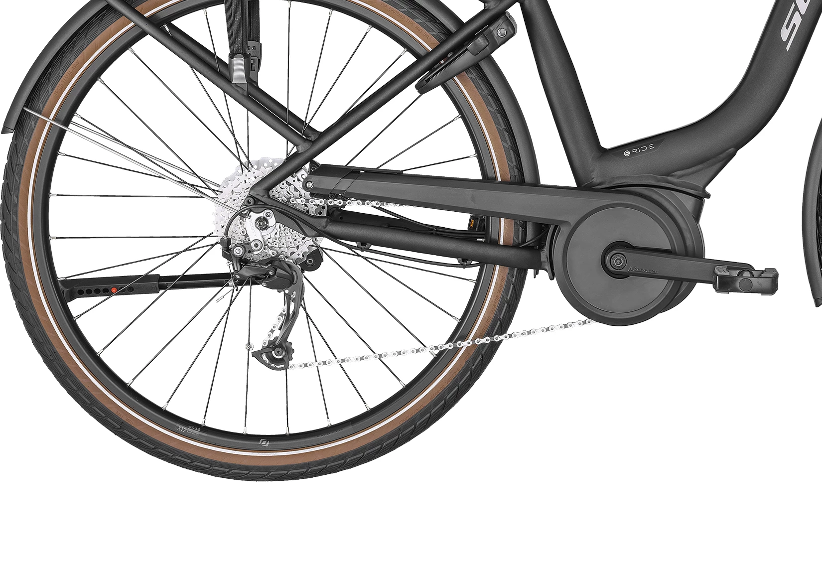 SCOTT Mørkegrå Sub Active eRIDE 10 Unisex rack