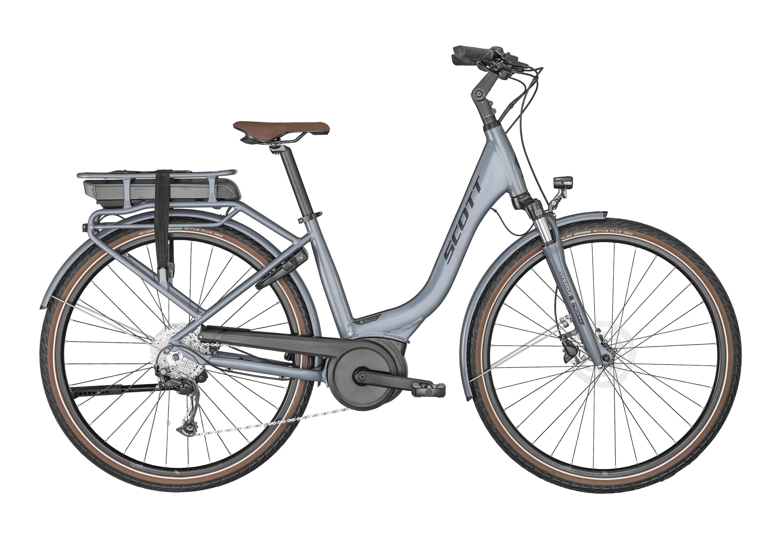SCOTT Dolphine Grey Sub Active eRIDE 20 Unisex rack