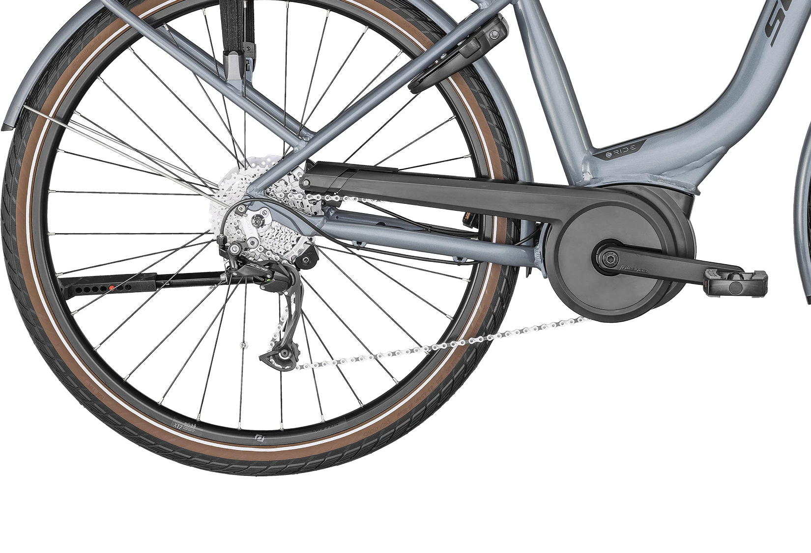 SCOTT Dolphine Grey Sub Active eRIDE 20 Unisex rack