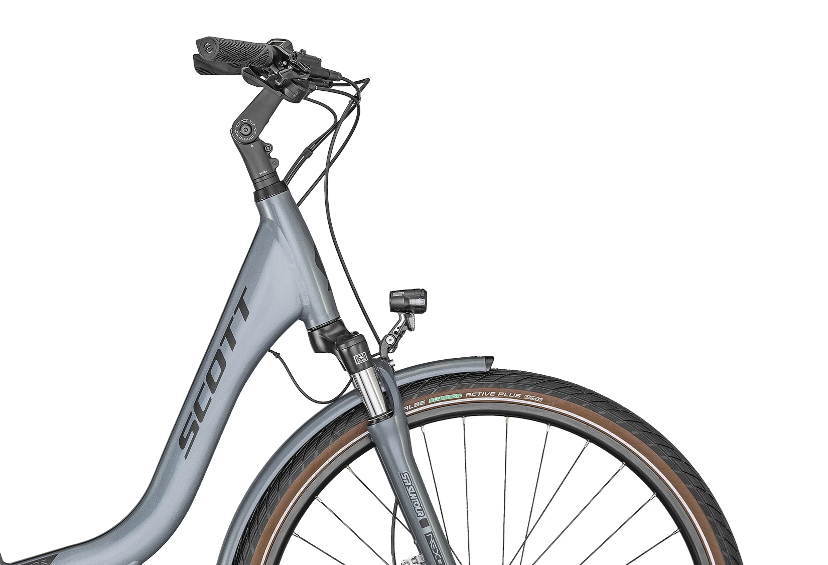 SCOTT Dolphine Grey Sub Active eRIDE 20 Unisex rack