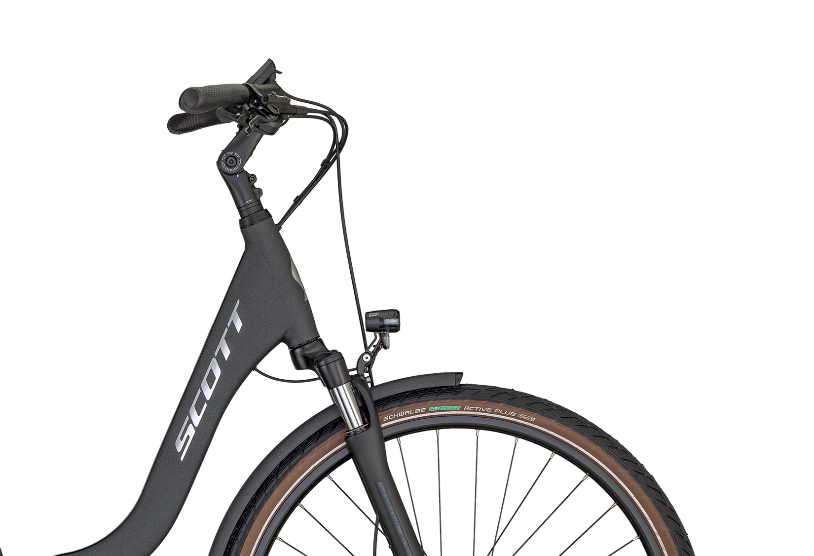 SCOTT Granite Black Sub Active eRIDE 10 Unisex rack