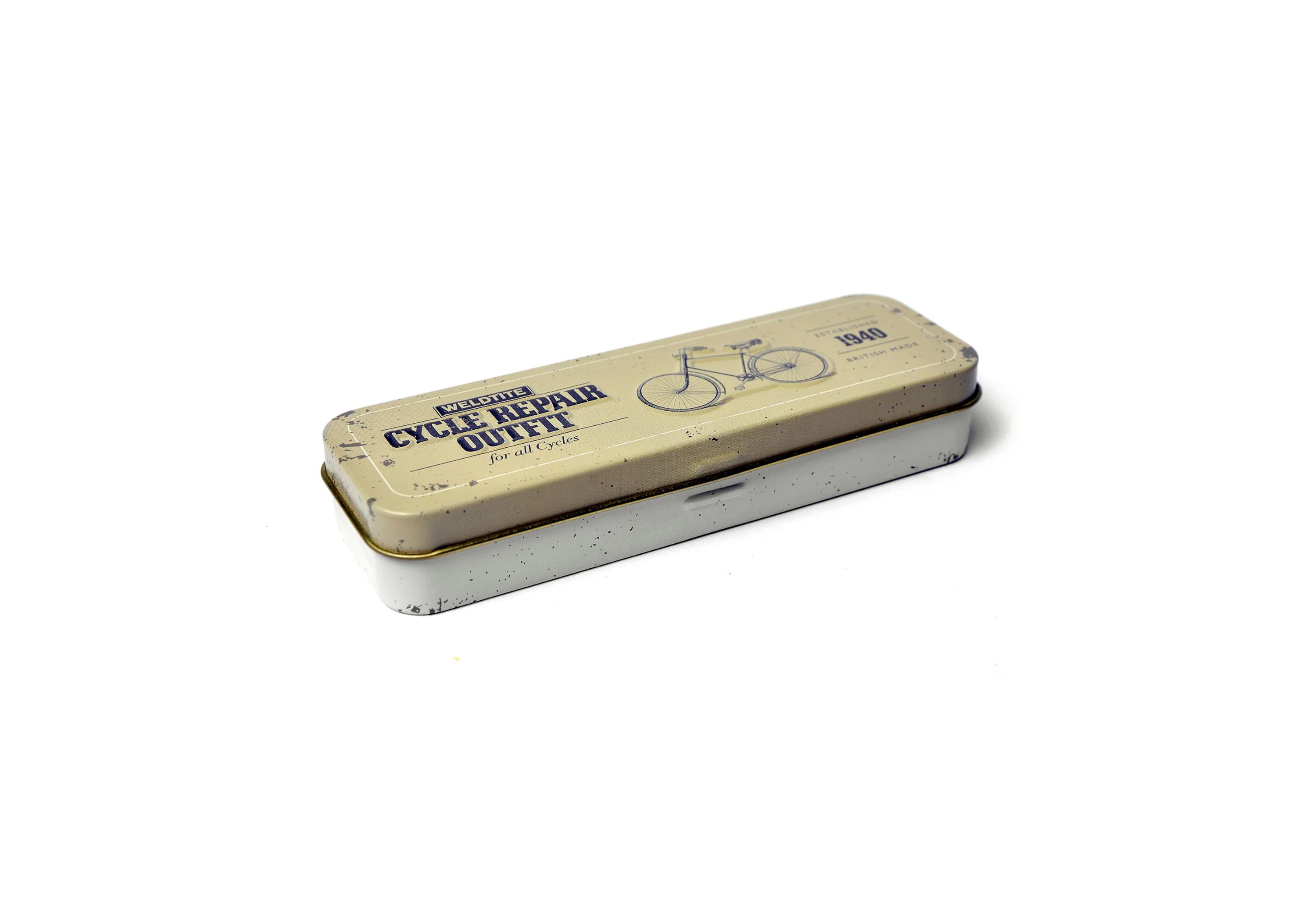 Weldtite Beige vintage lappesæt i tin kasse
