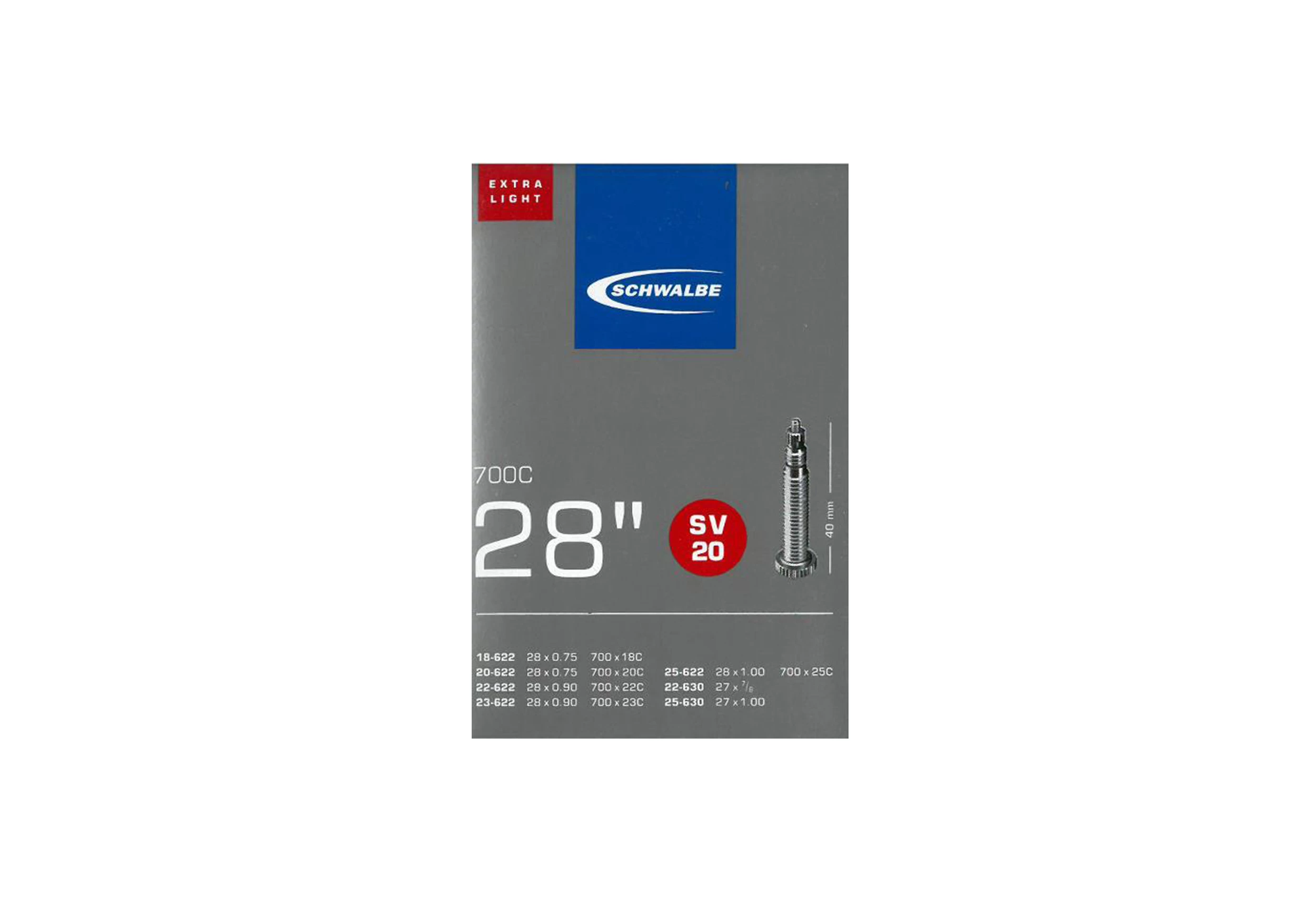 700x18-25C X-light Cykelslange 40mm