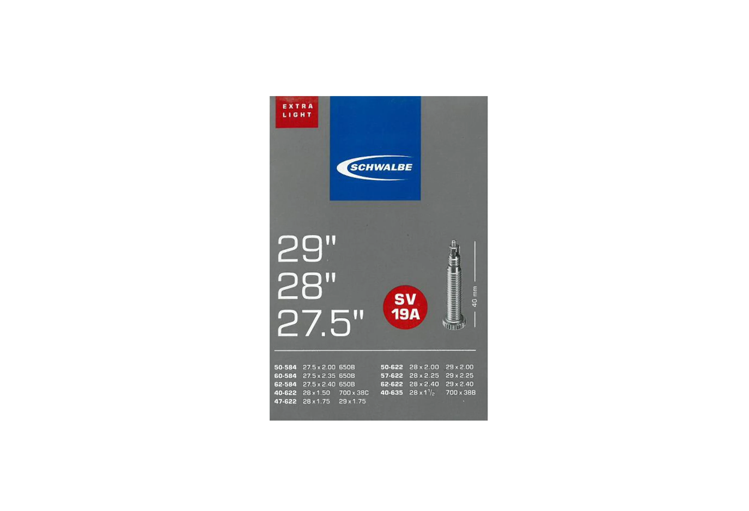 Schwalbe Slange 700x38-62C X-light&nbsp;40mm