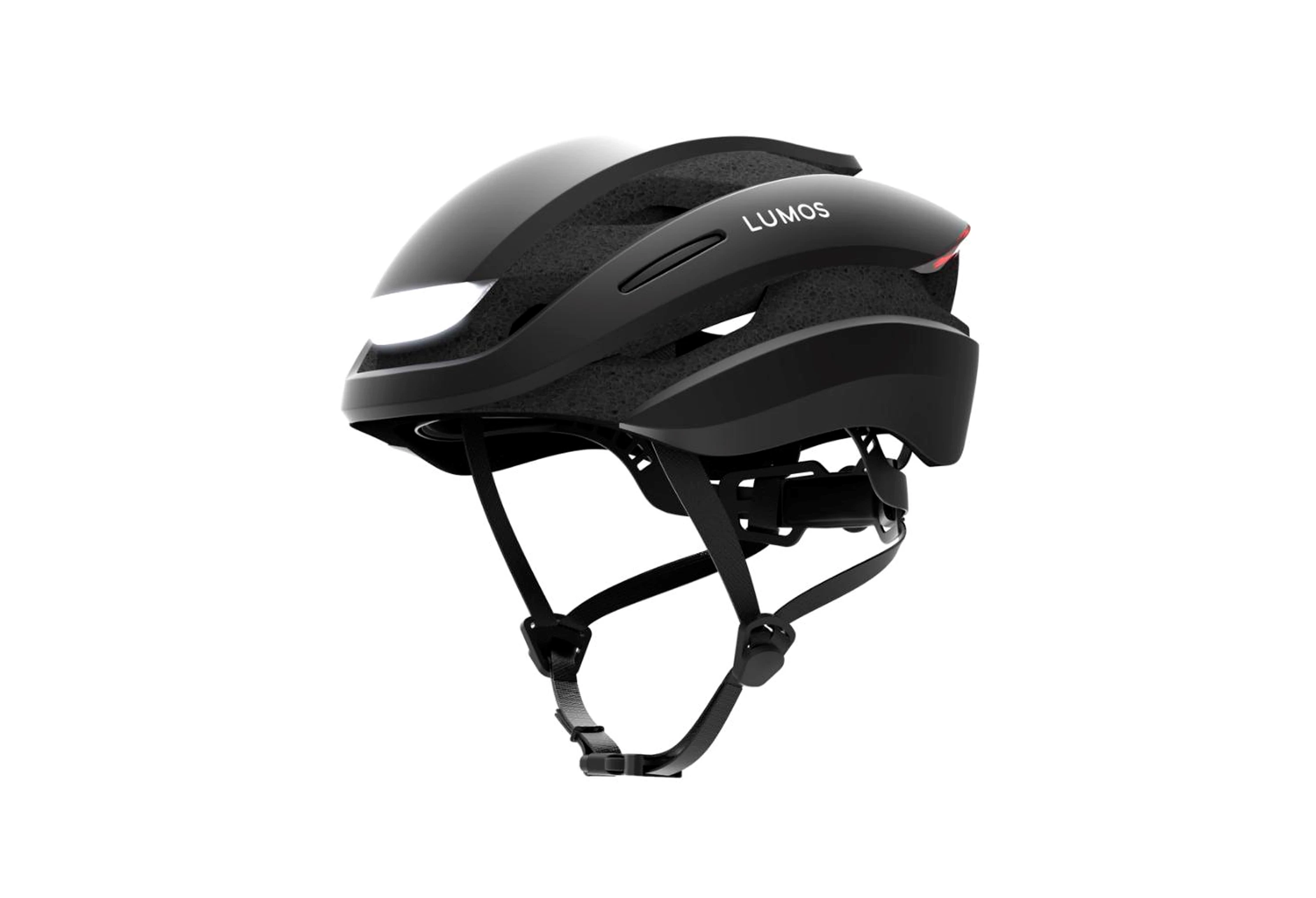 Lumos Charcoal Black Ultra hjelm med lygter