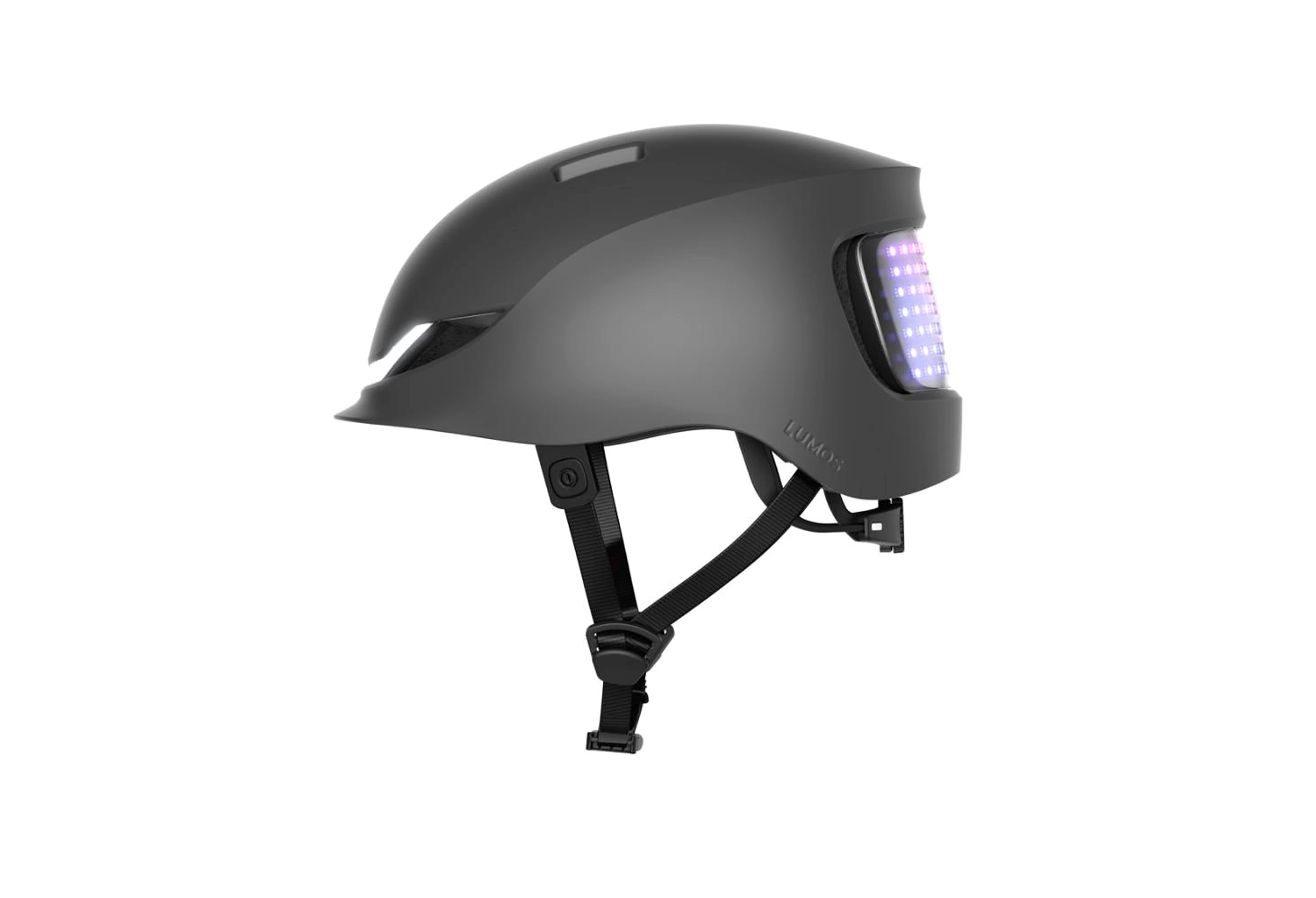 Lumos Charcoal Black Matrix cykelhjelm med lys