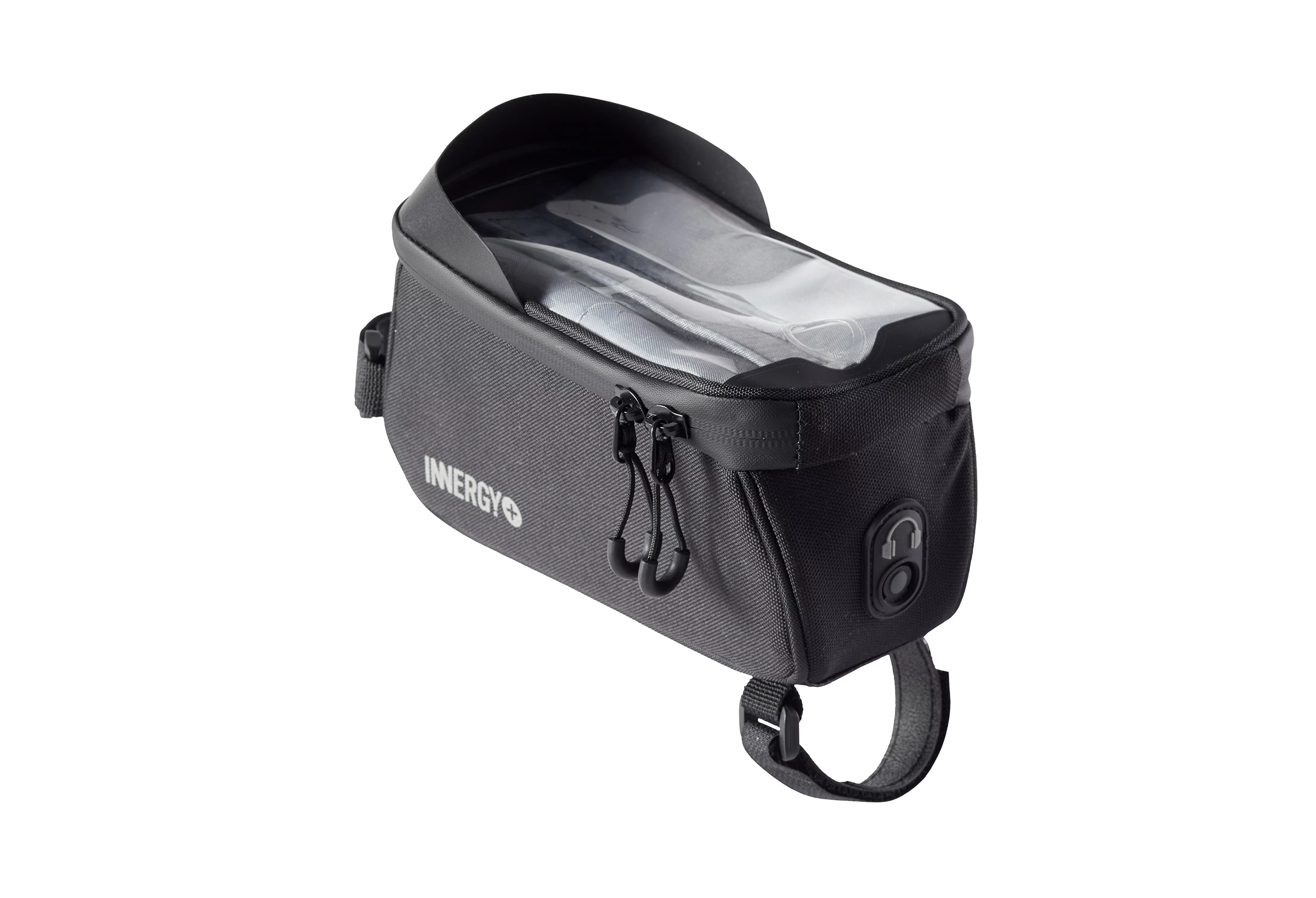 INNERGY+ Sort Taske m. mobilholder til stel