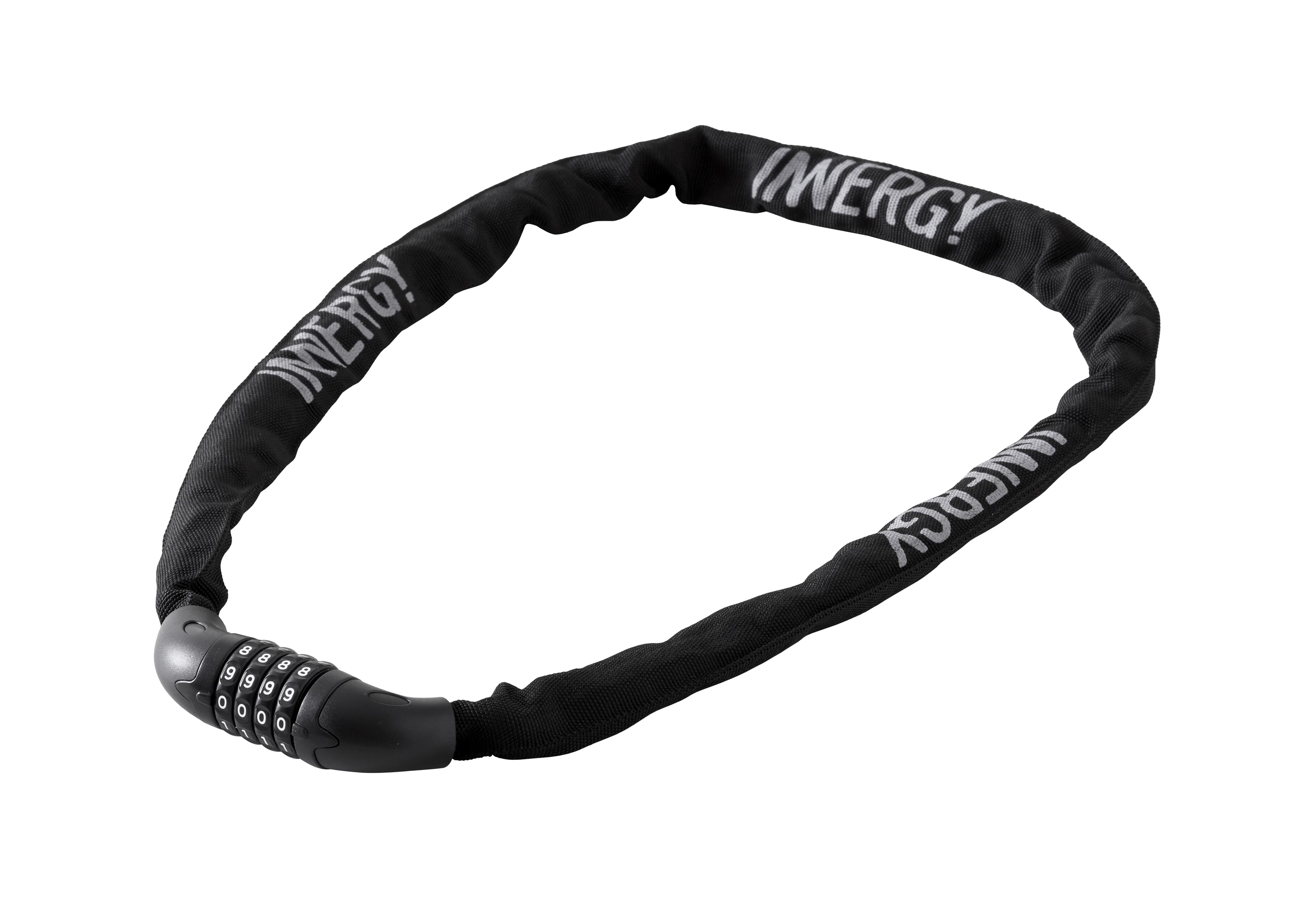 INNERGY Sort Kædelås med kode - 6 mm x 120 cm